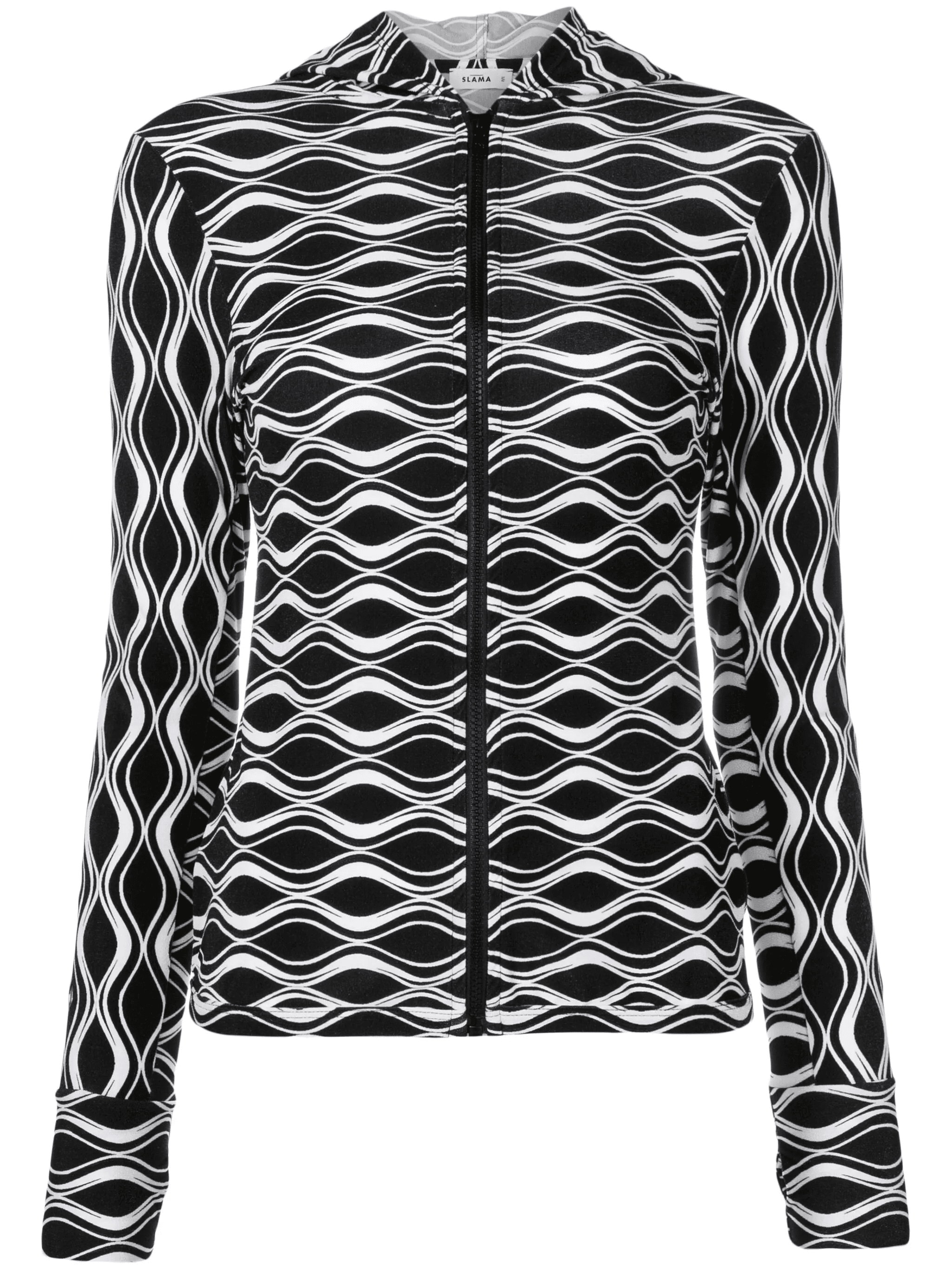 abstract-print cut-out jacket - Image 1