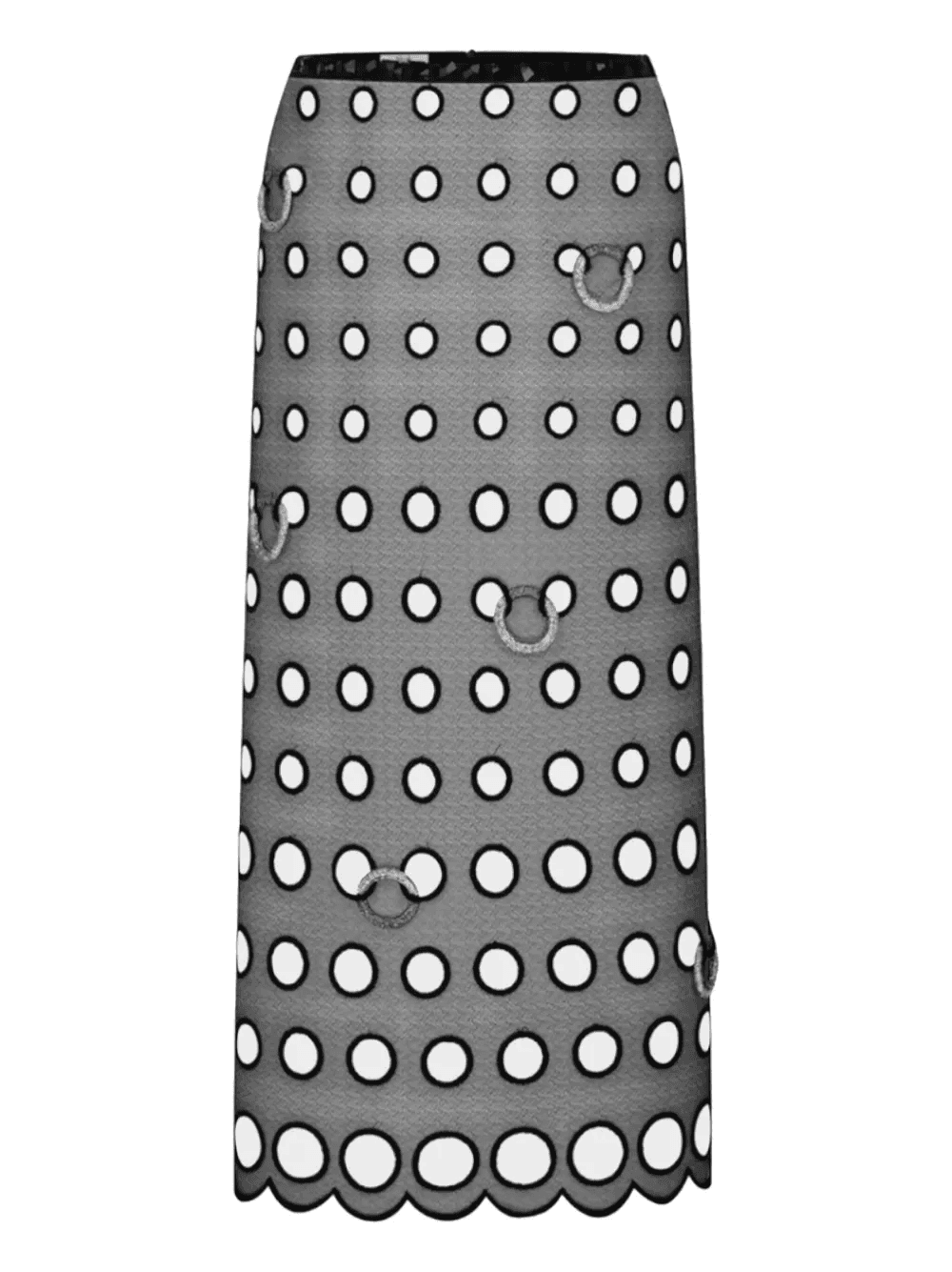 cut-out embellished straight skirt - Image 1