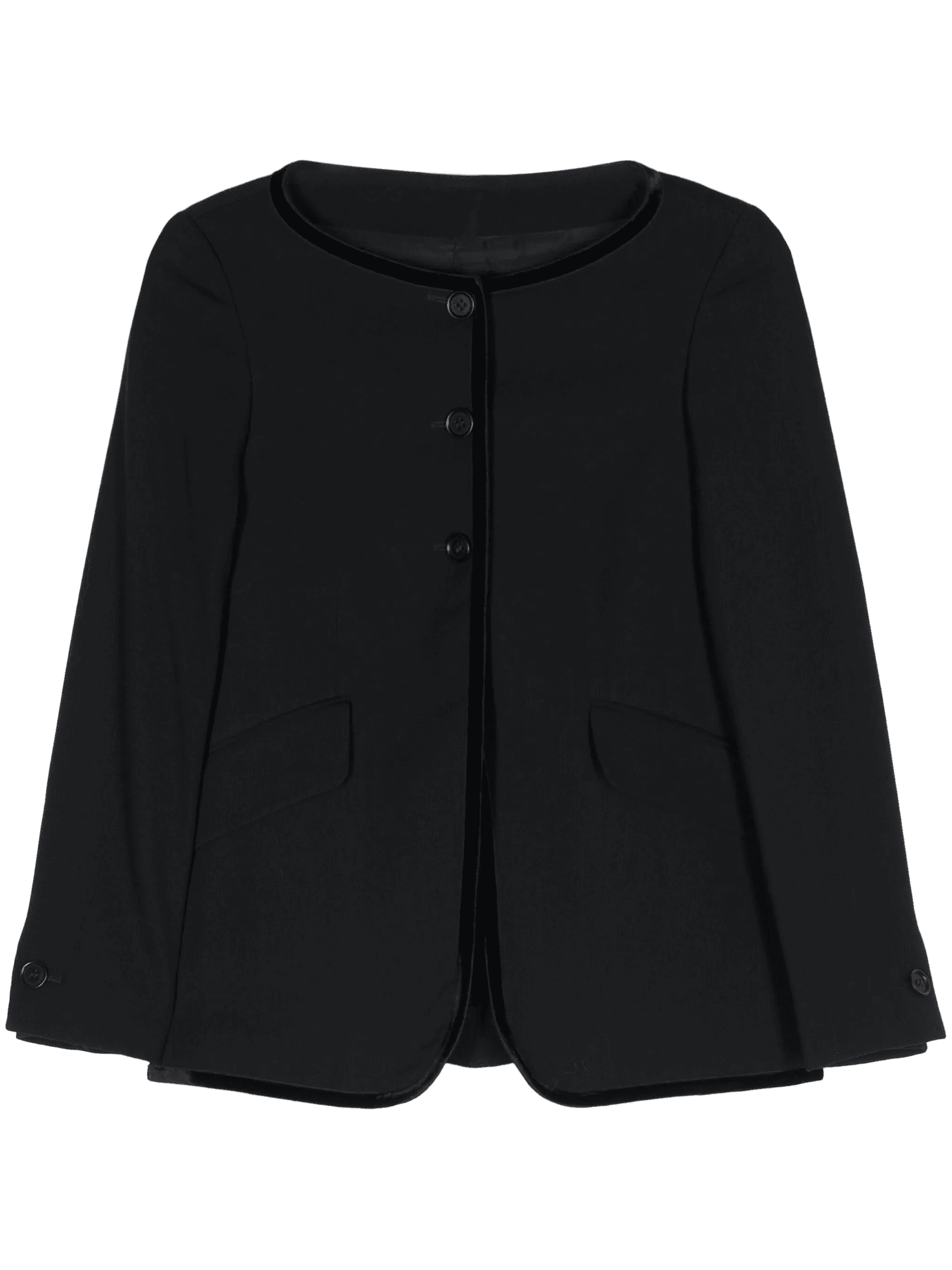 1990s velvet-trim textured blazer - Image 1