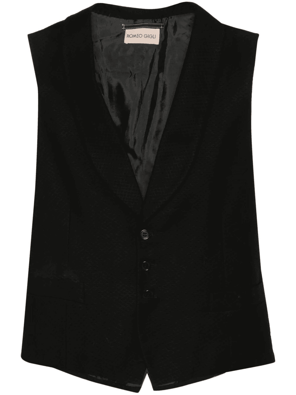 1990s geometric-pattern cotton waistcoat - Image 1