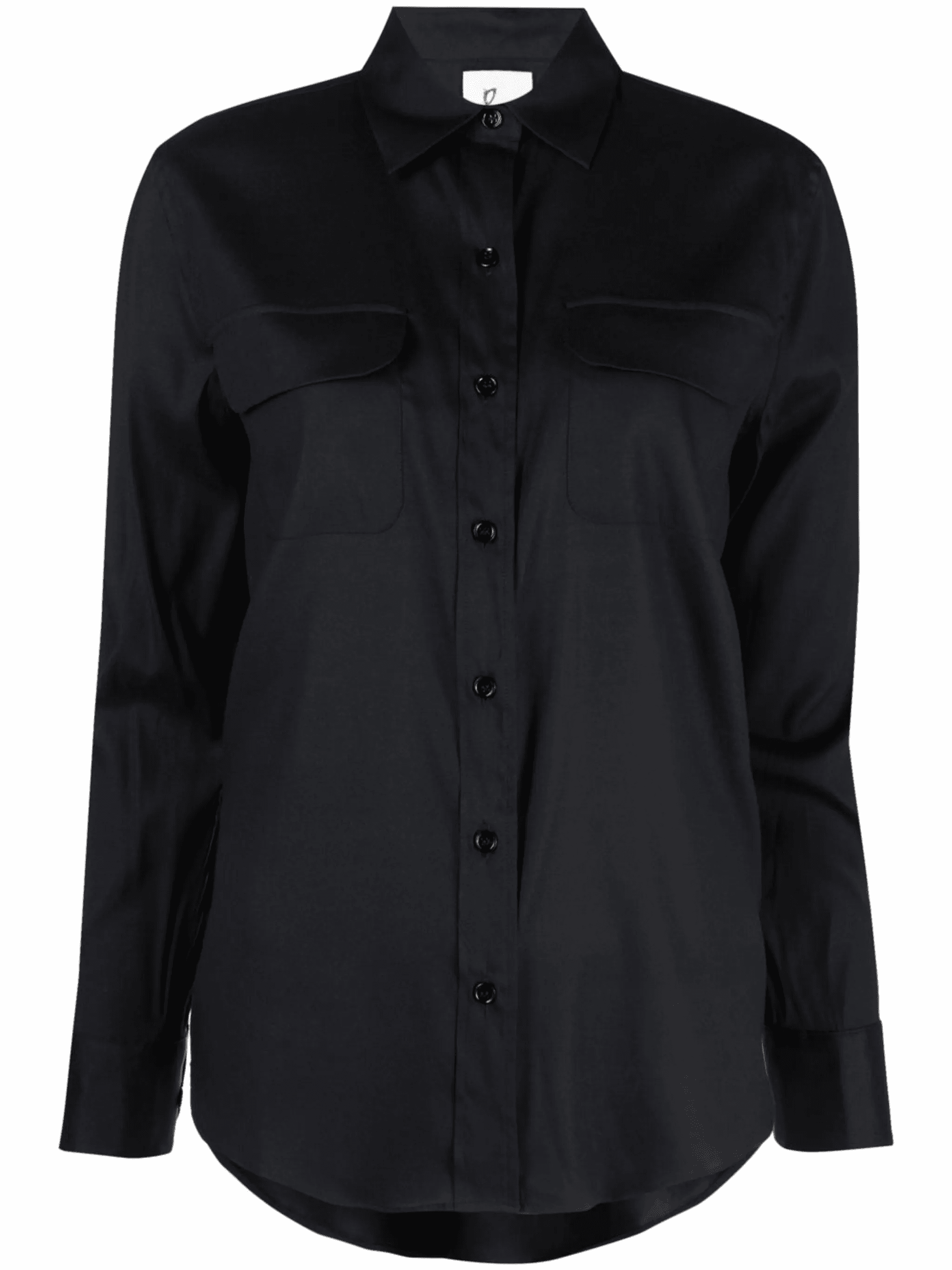 long-sleeve silk shirt - Image 1