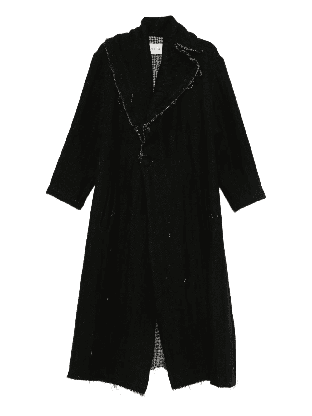 frayed-trim coat - Image 1