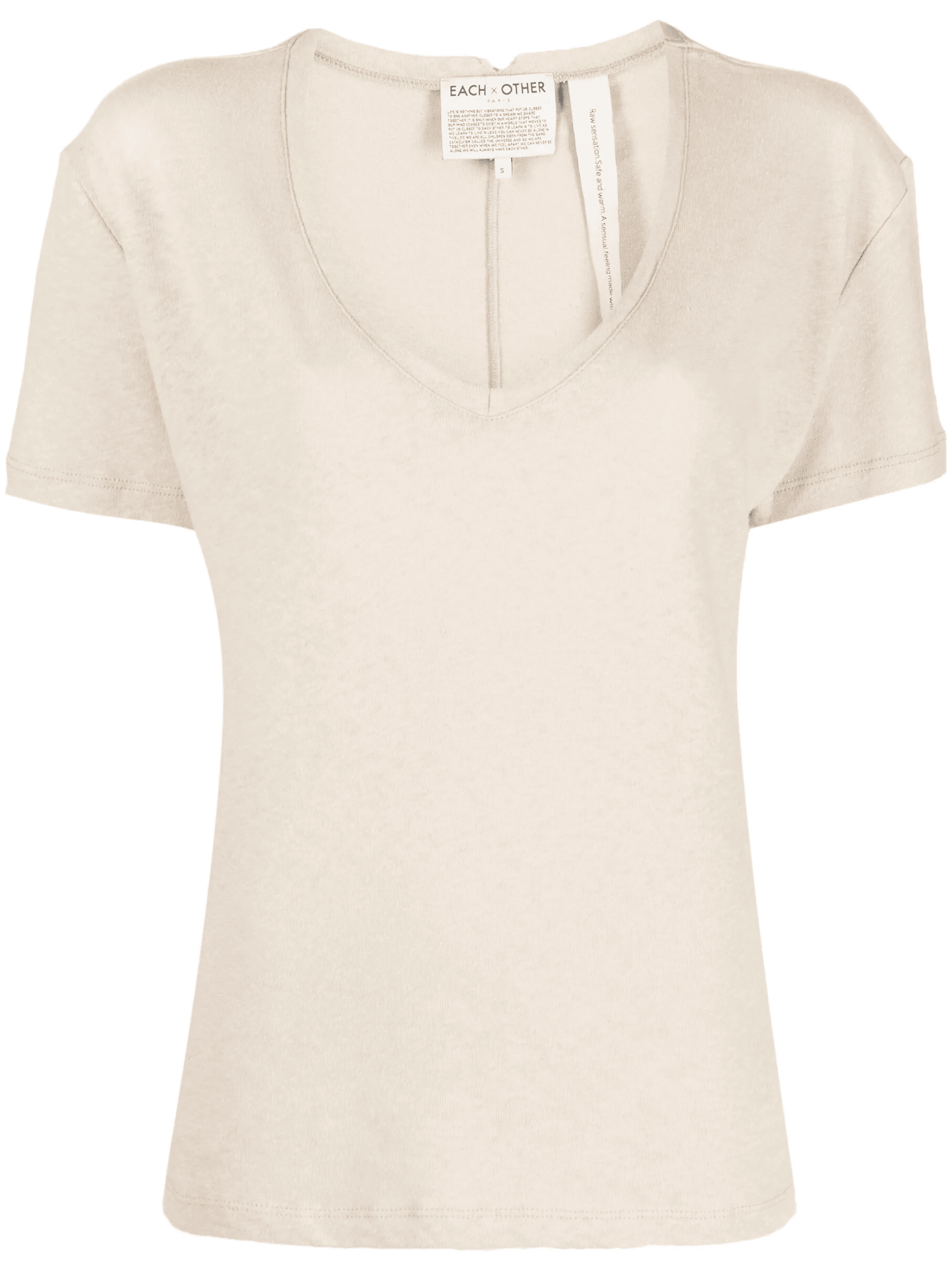 V-neck mélange T-shirt - Image 1