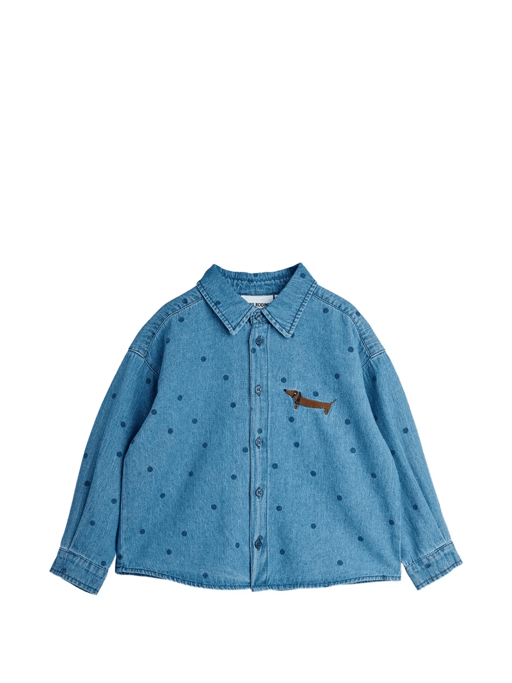 polka-dot dog-motif shirt - Image 1