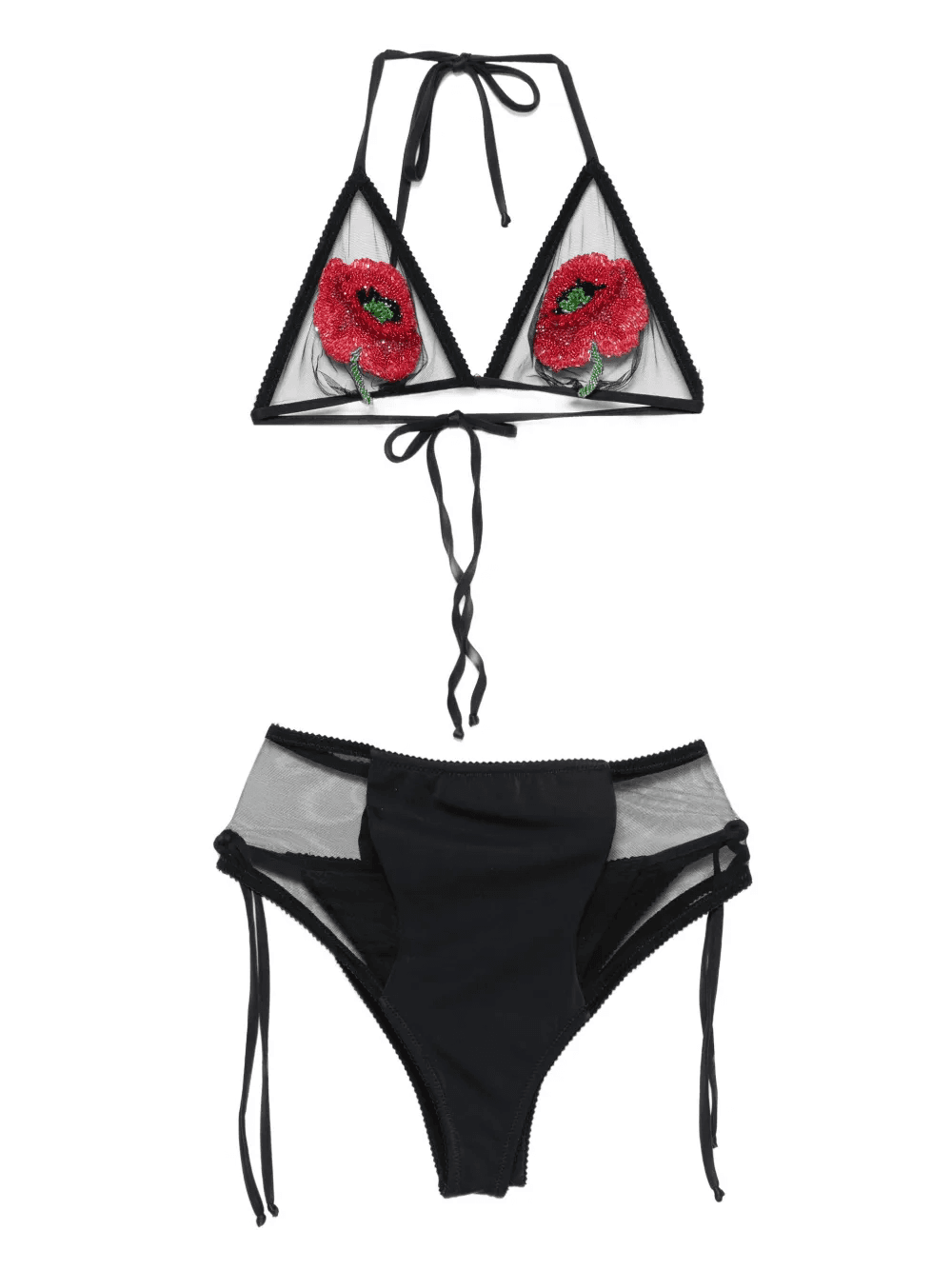 beaded-flower swimsuit - Image 1