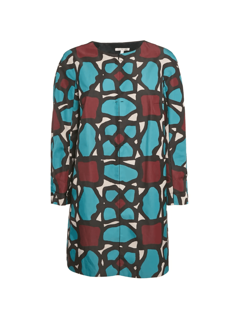 abstract-print round-neck mini dress - Image 1