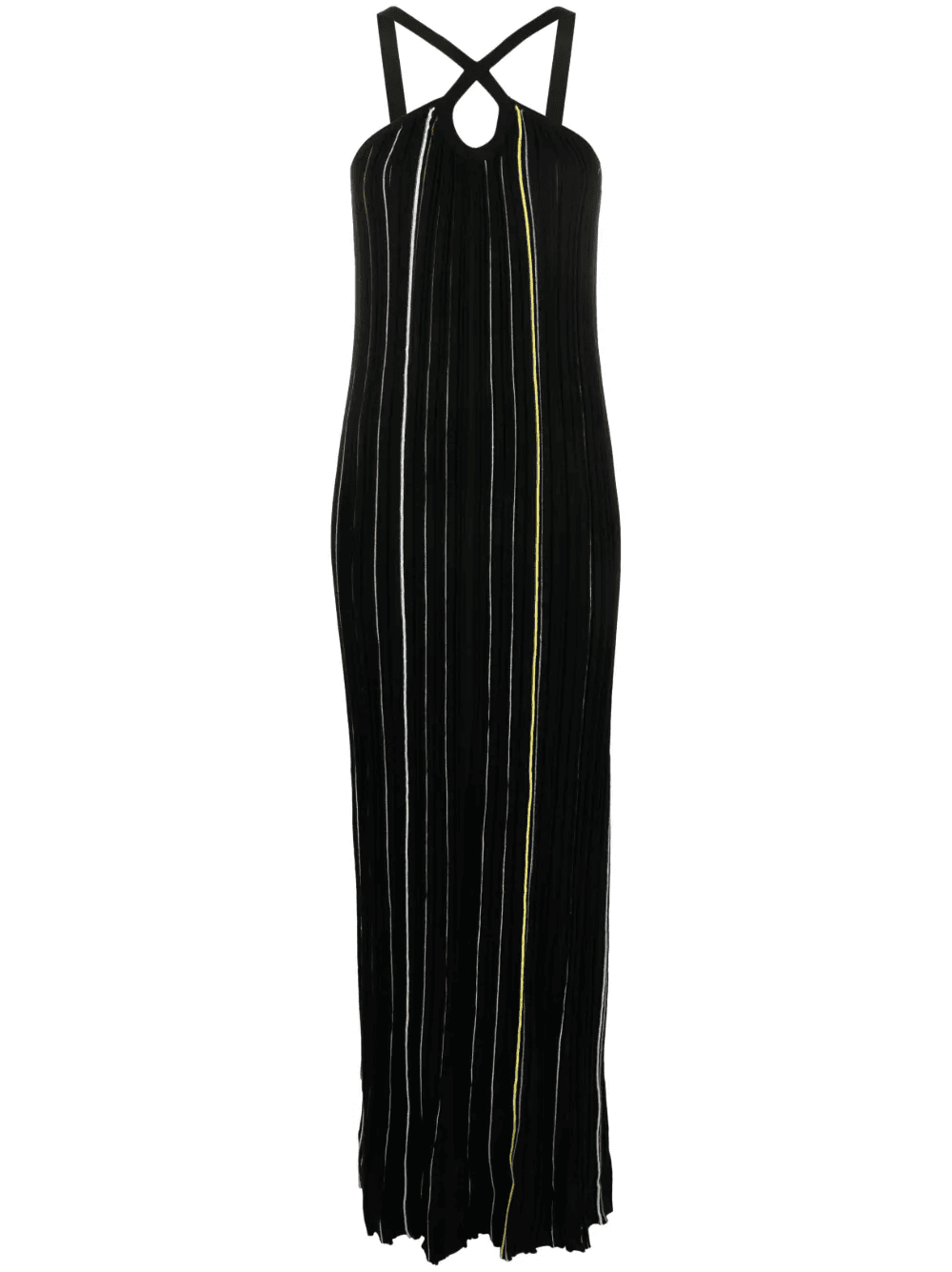 striped knitted maxi dress - Image 1