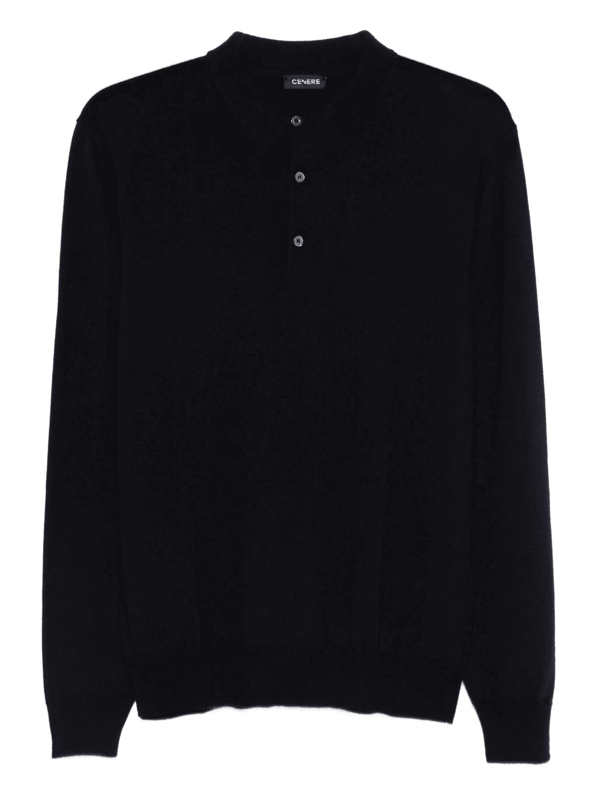 buttoned long-sleeve polo shirt - Image 1
