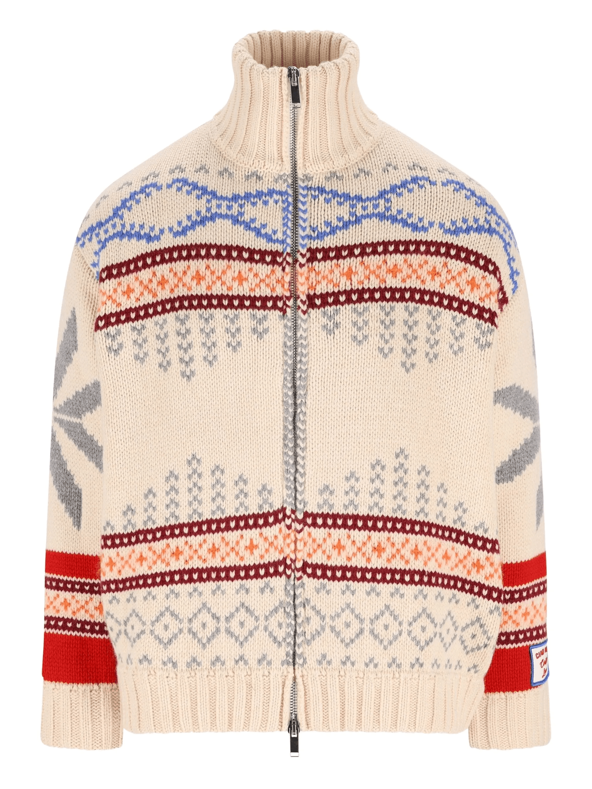 Fairisle-pattern zip-up jacket - Image 1