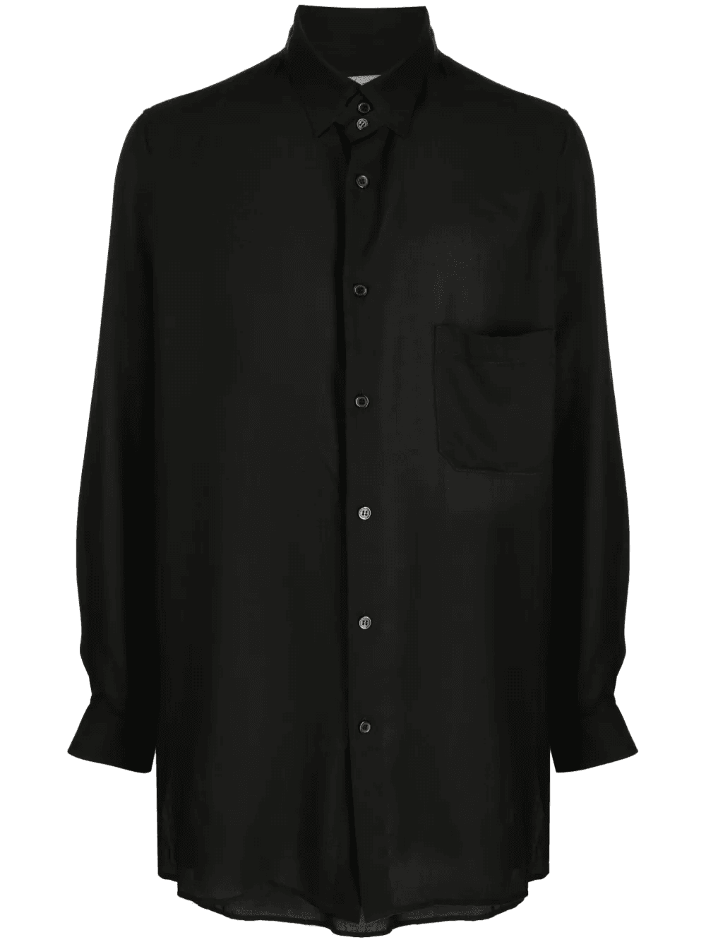 pointed-collar button-up shirt - Image 1