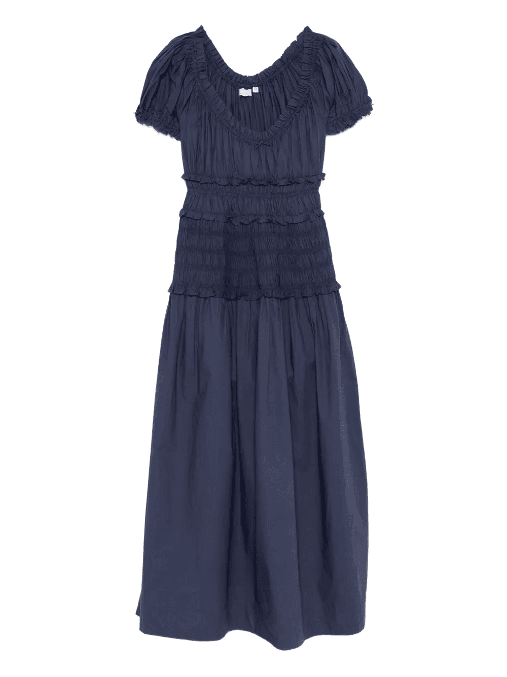 Leanne ruffled scoop-neck midi dress - Image 1