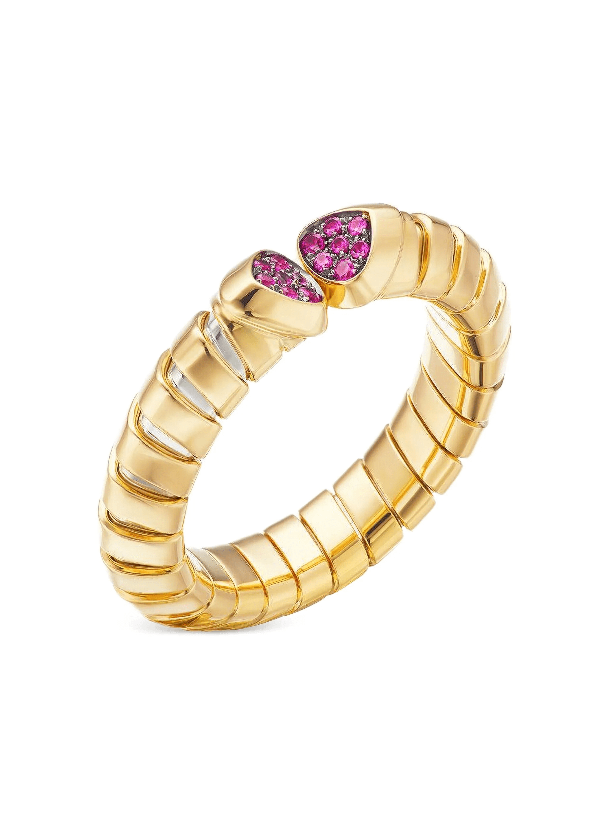 18K yellow gold Triolina ruby ring - Image 1