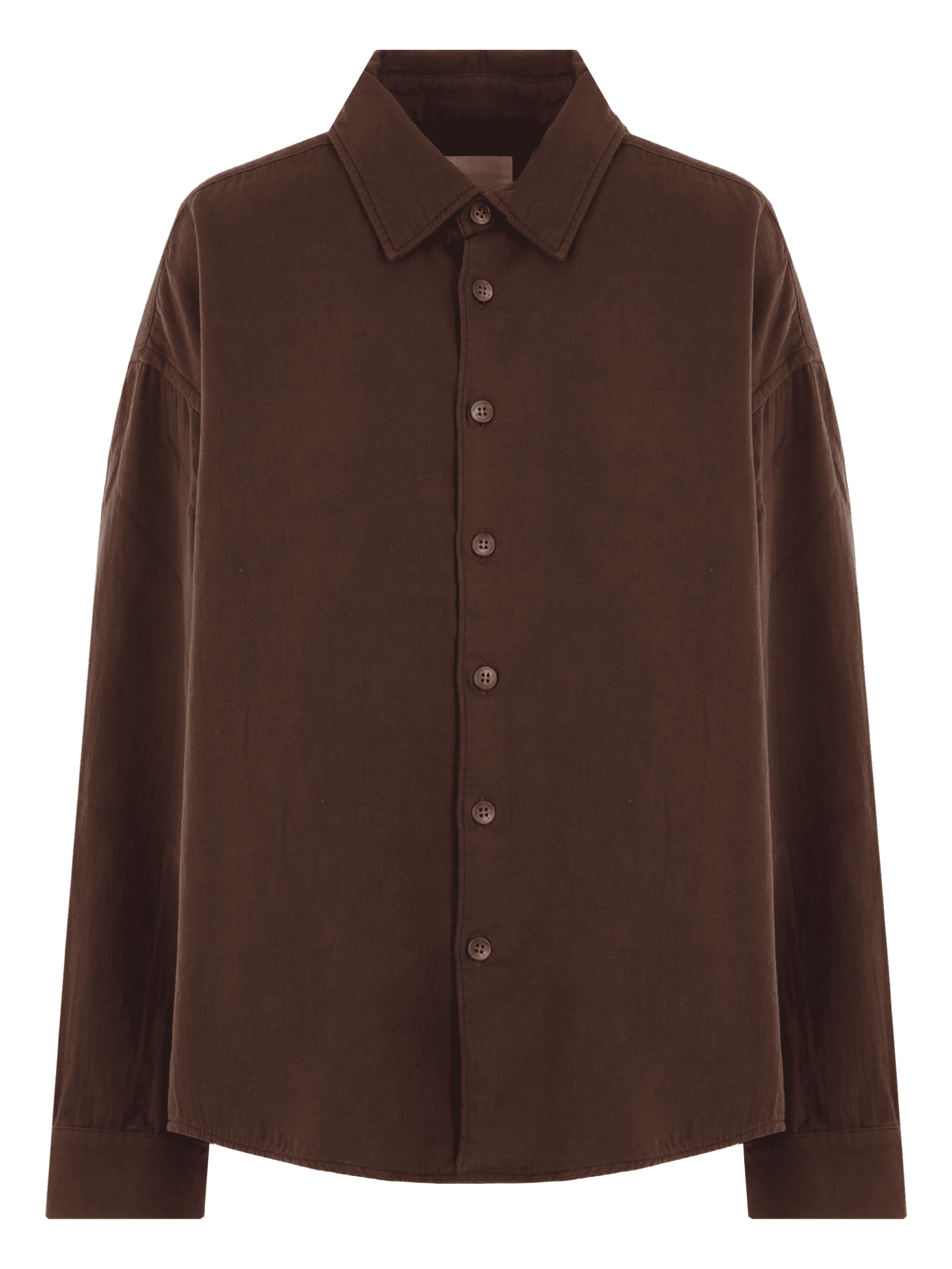 button-down curved-hem shirt - Image 1