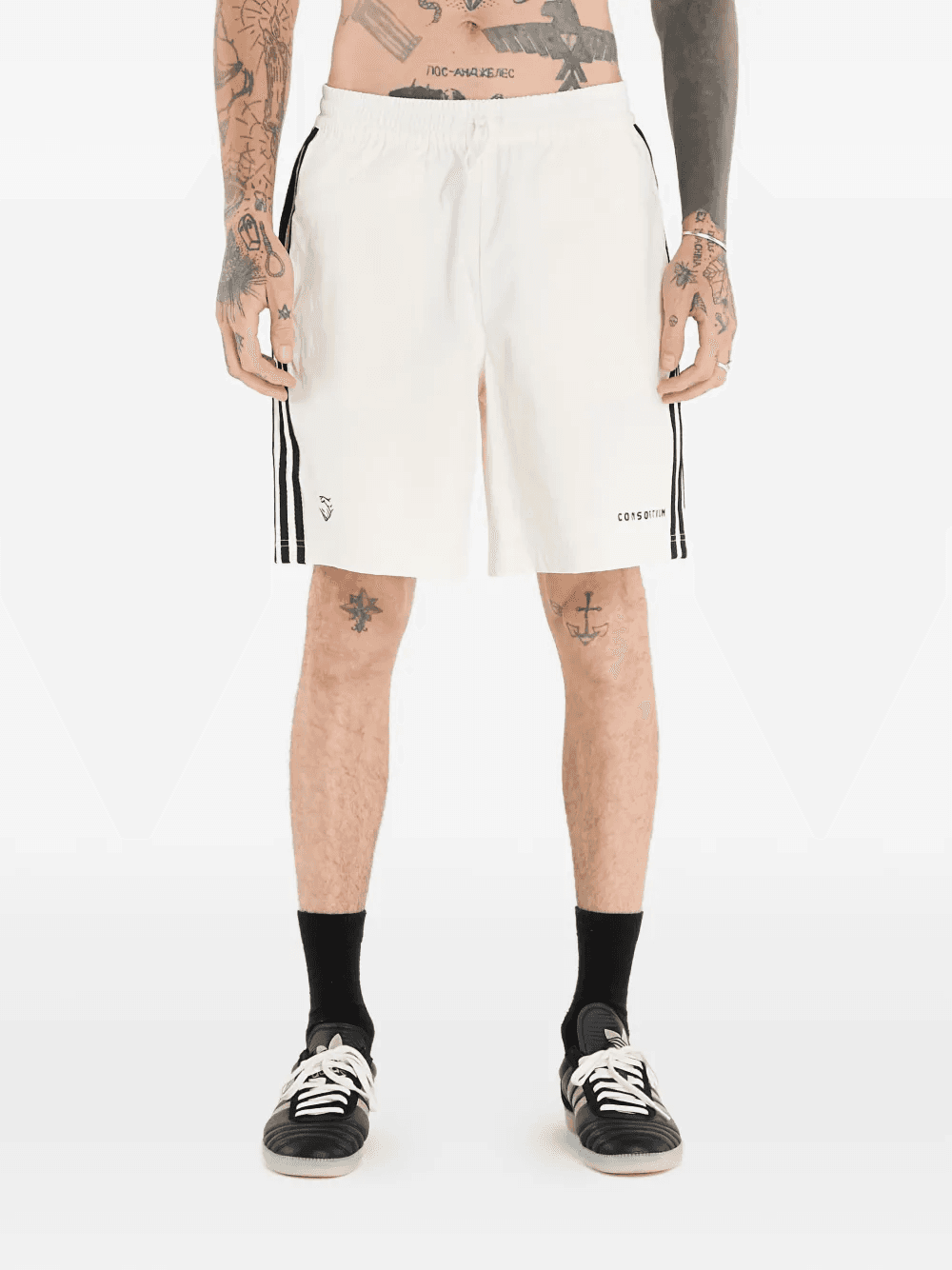 x Consortium stripe-detail shorts - Image 1