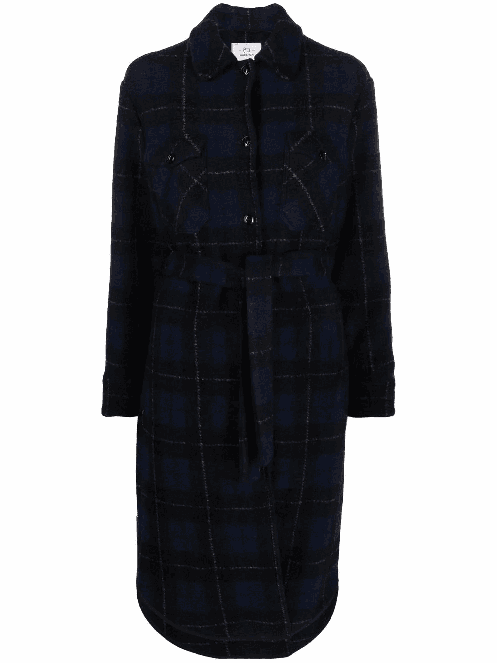tartan-check coat - Image 1