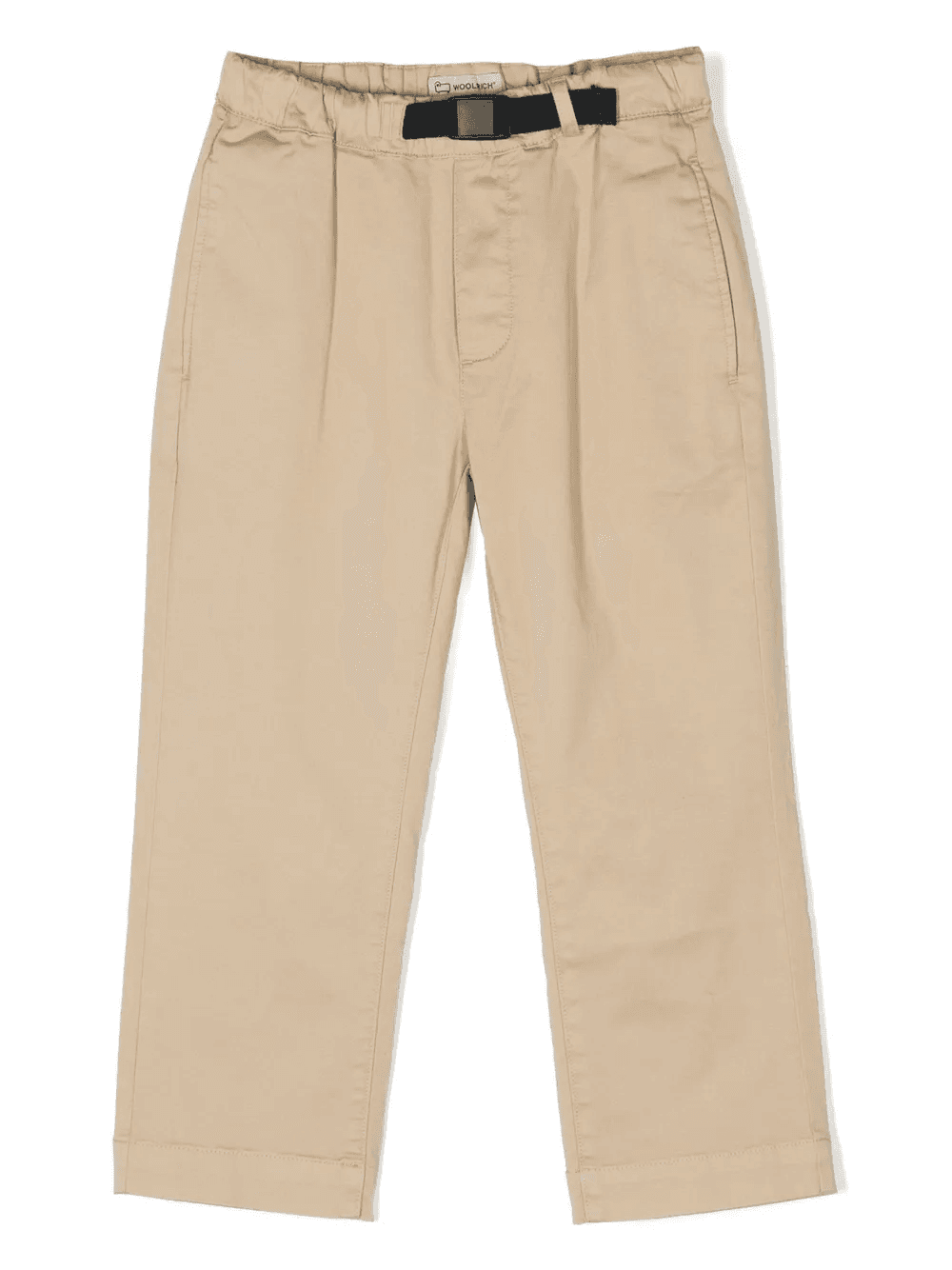 belted-waist straight-leg trousers - Image 1