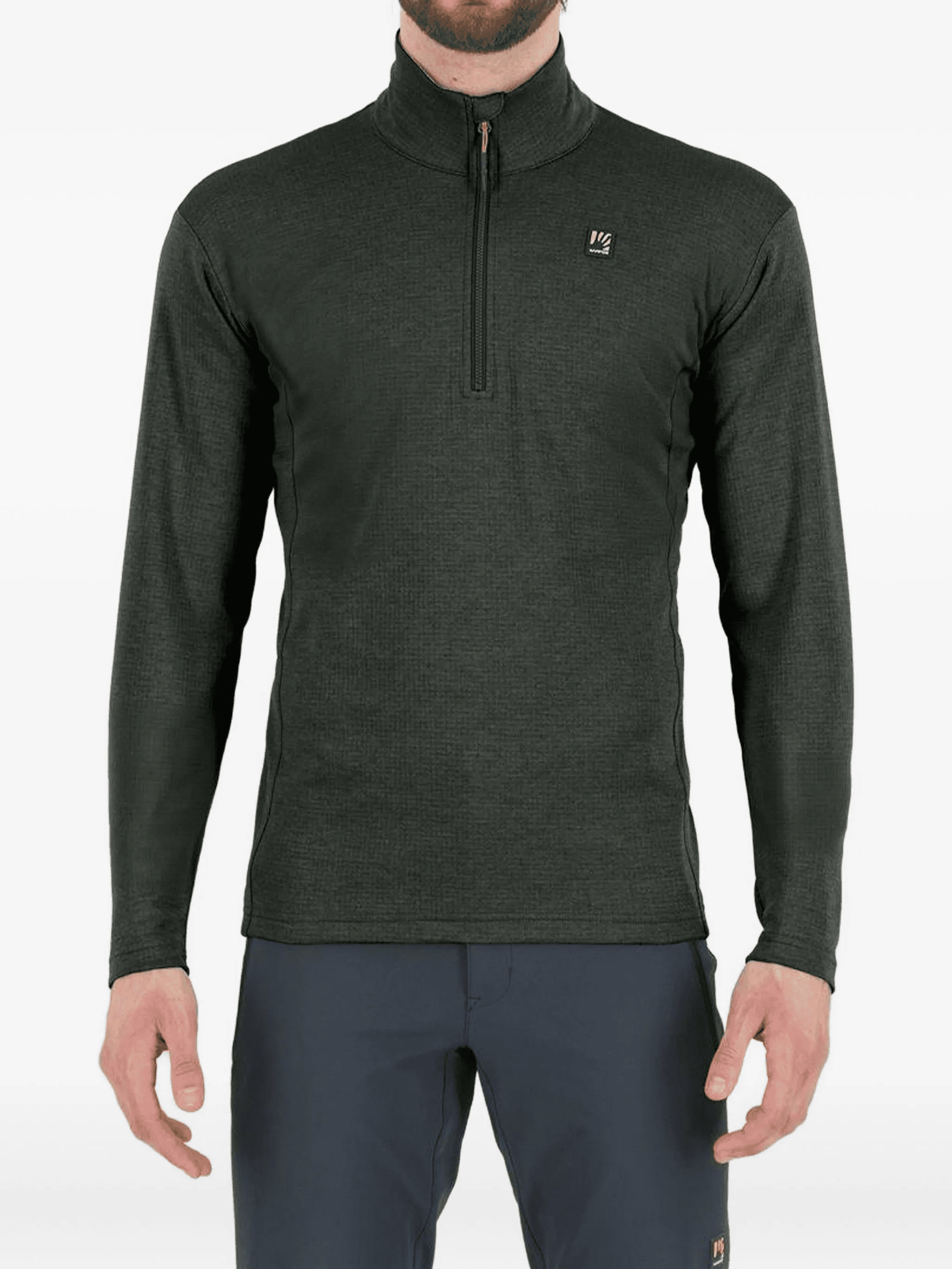half-zip long-sleeve sweater - Image 1