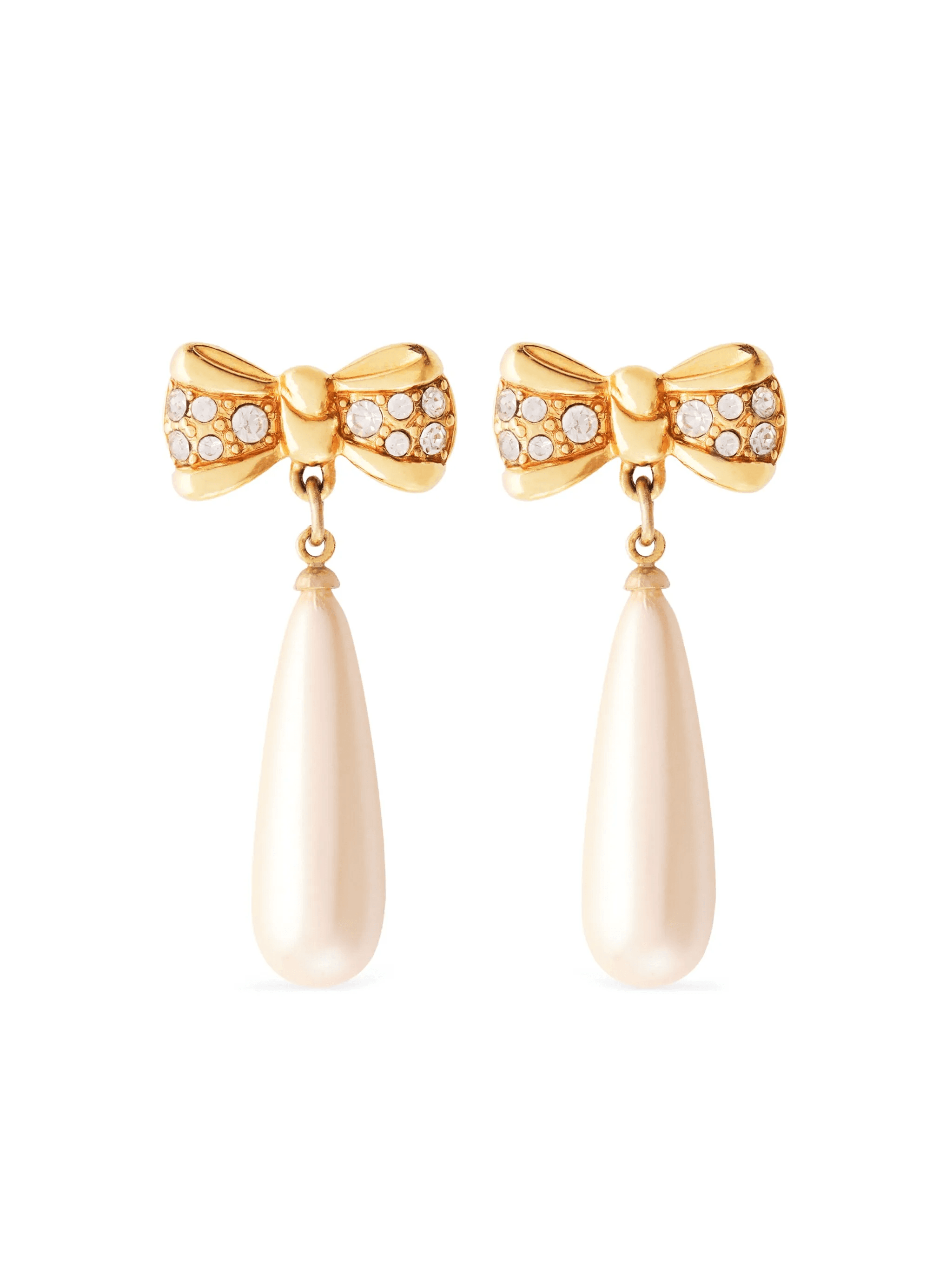 1980s bow earrings - Image 1