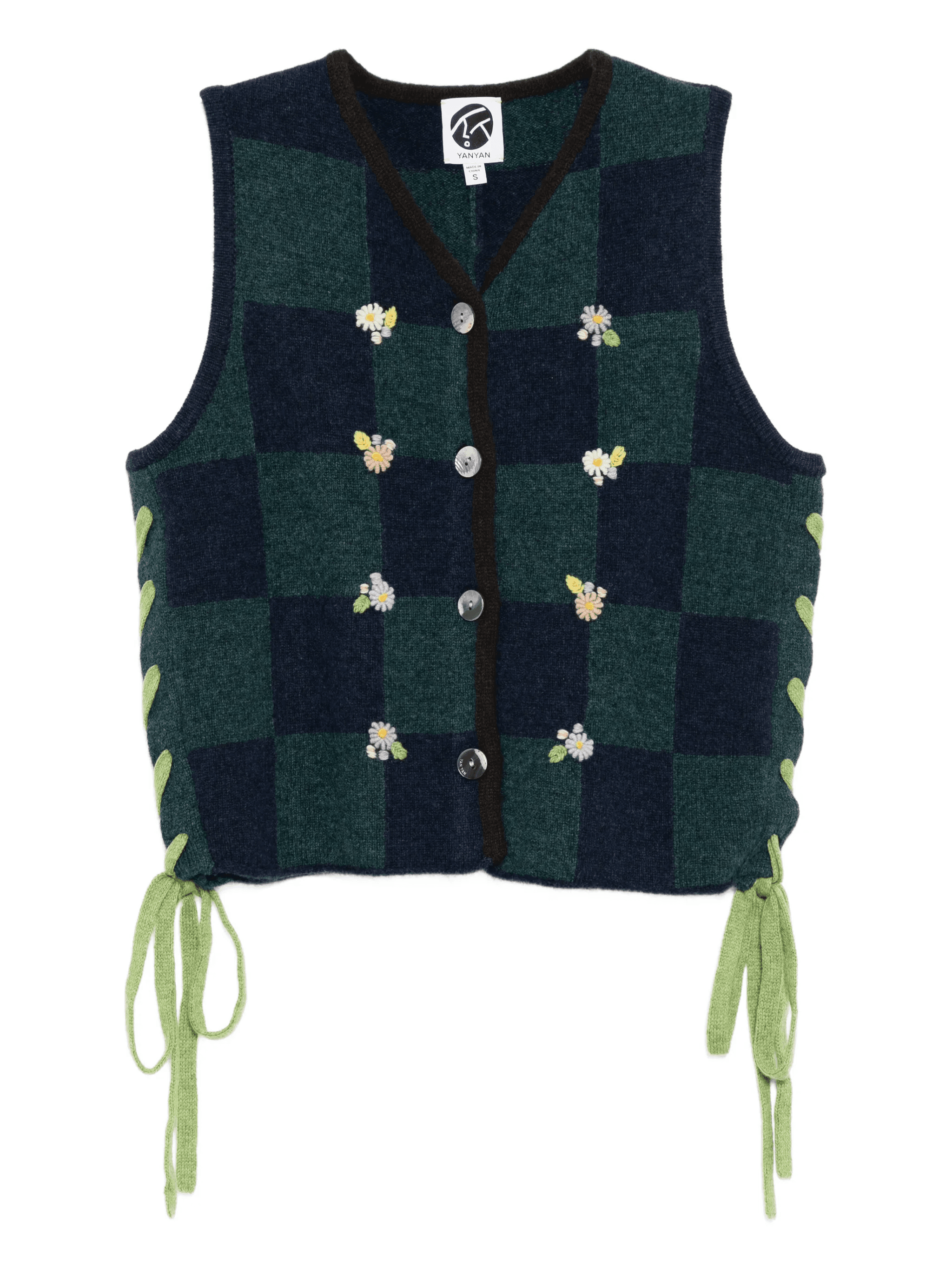 checked cardigan - Image 1