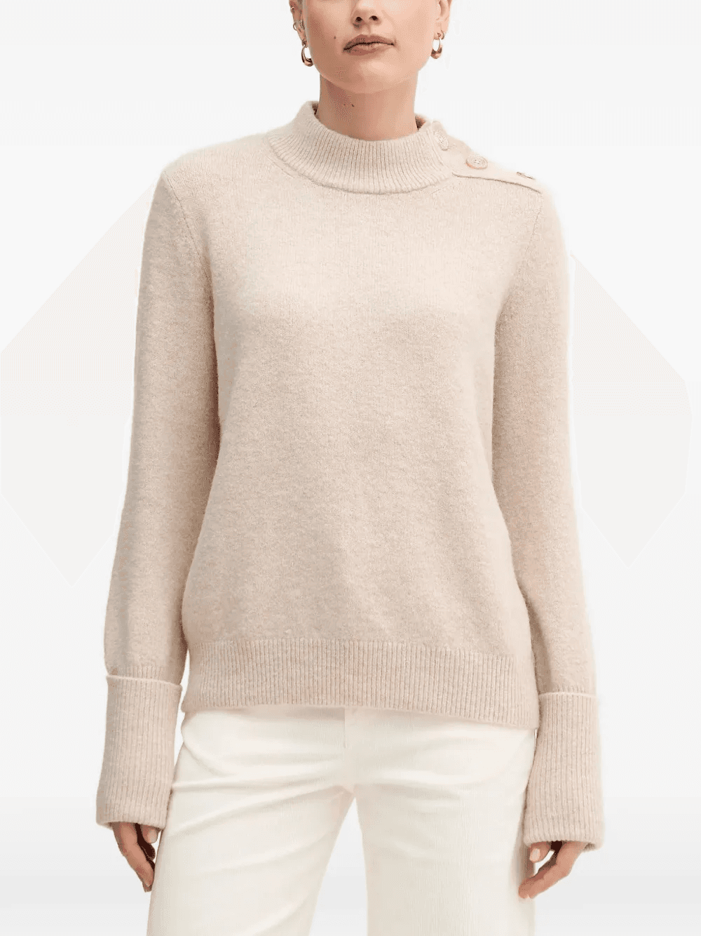 button roll-neck sweater - Image 1
