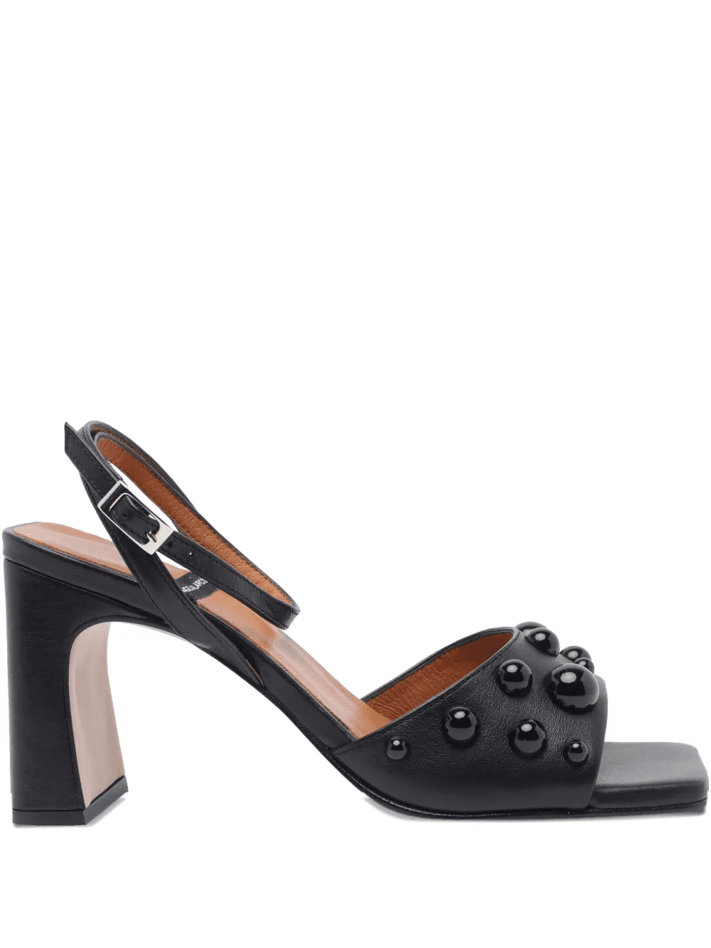 85mm leather heeled sandals - Image 1