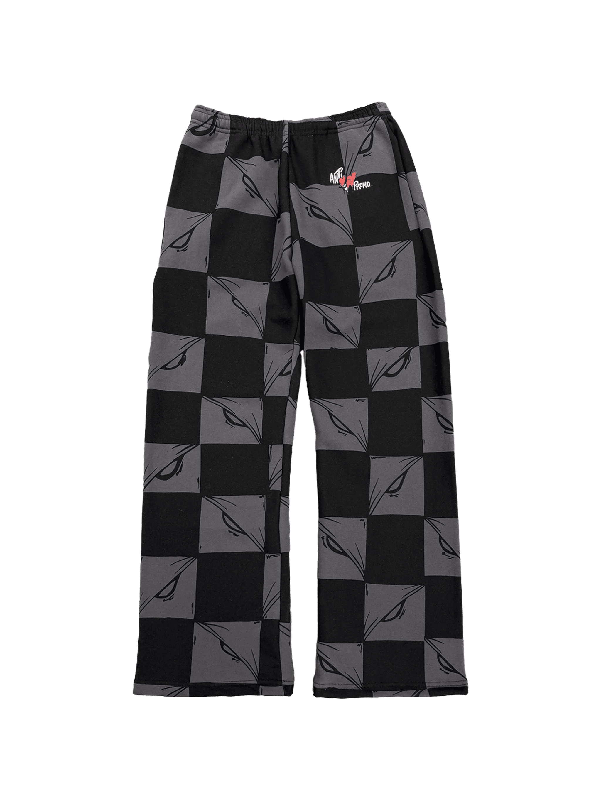 checkered "Black/Grey" track pants - Image 1