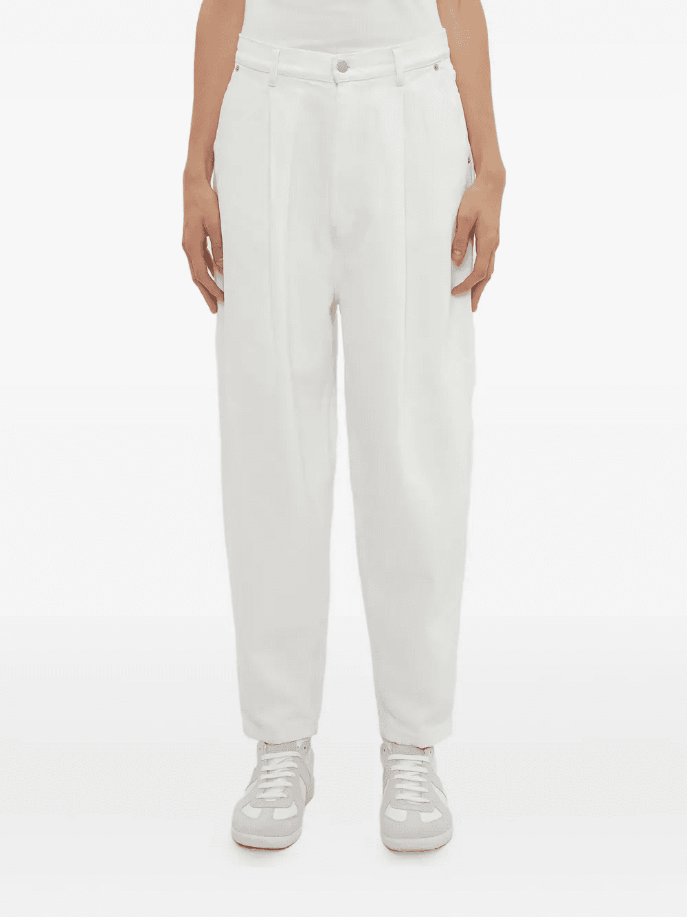 cotton drop-crotch trousers - Image 1