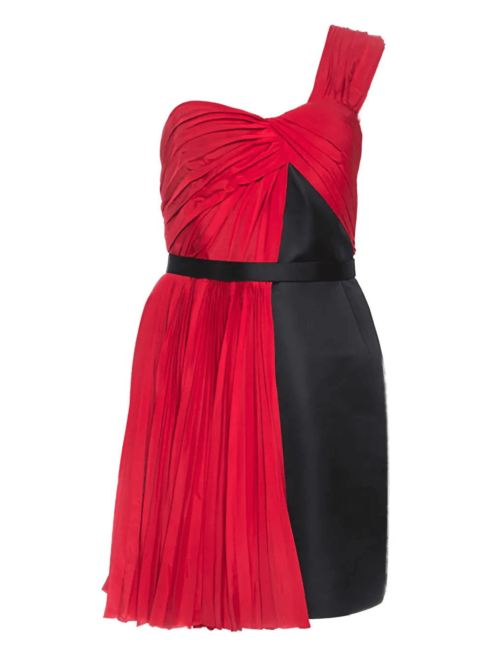 one-shoulder silk dress - Image 1