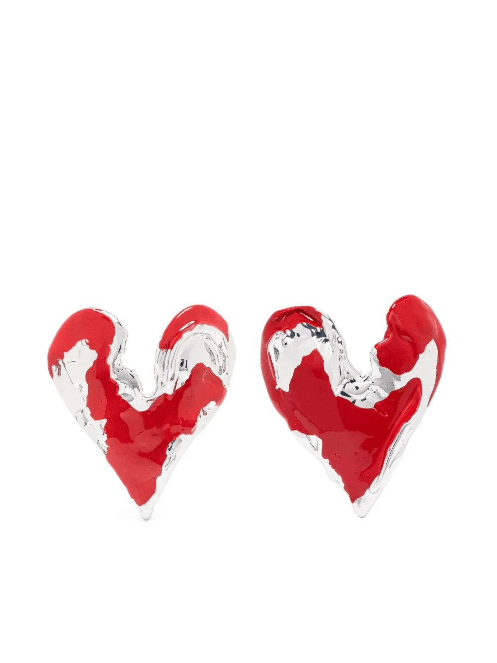 heart-motif stud earrings - Image 1
