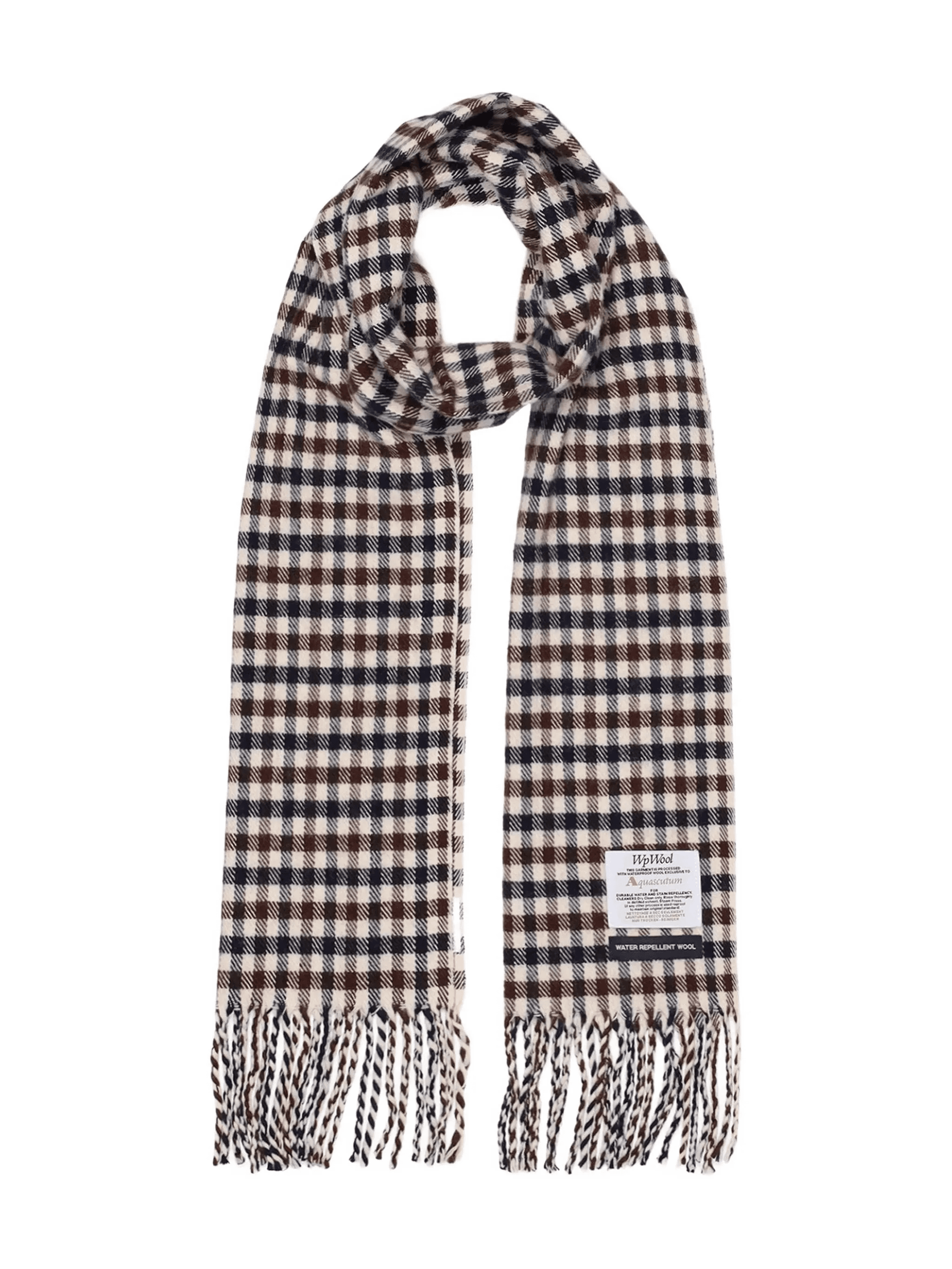 checked fringed scarf - Image 1