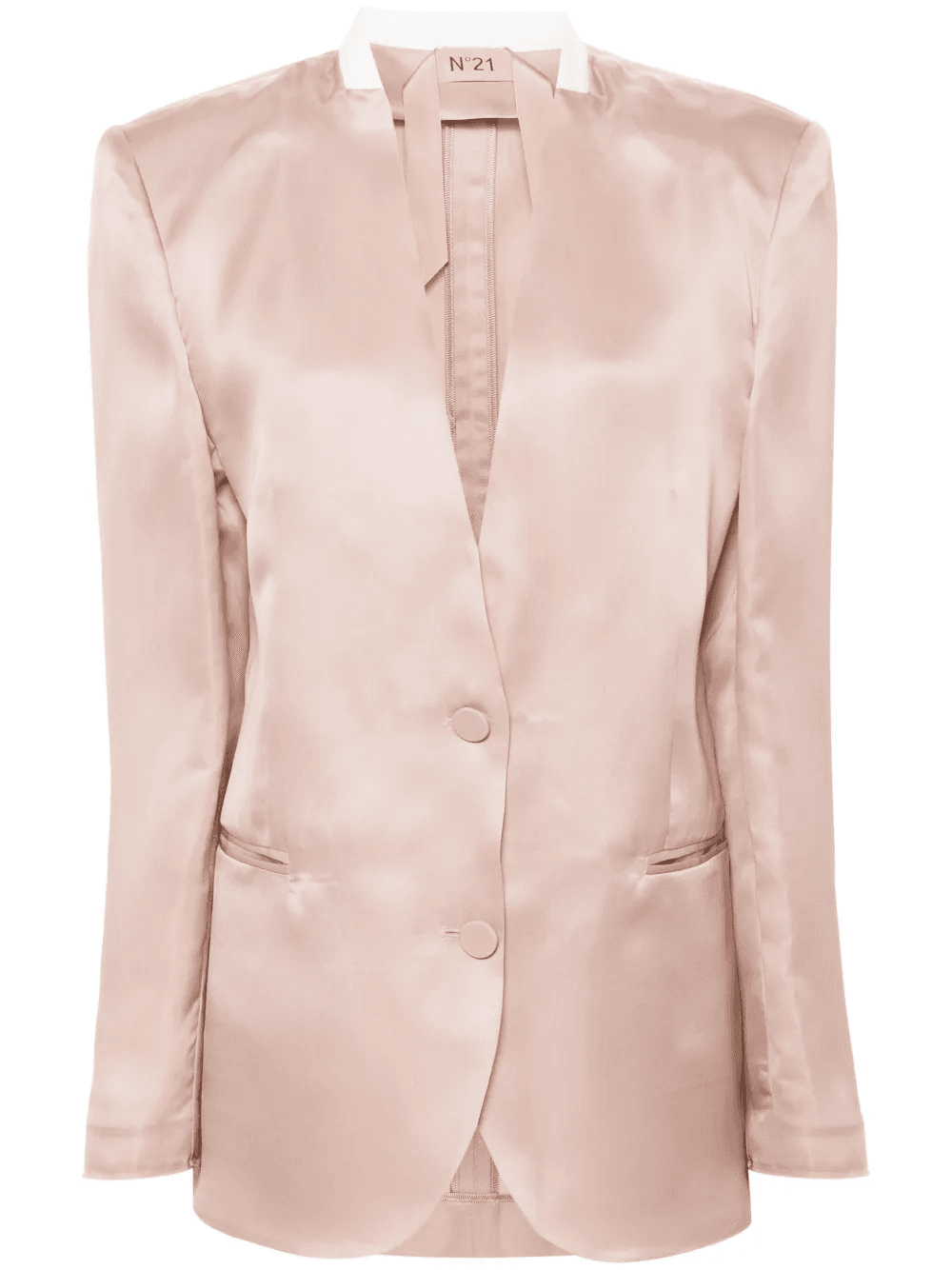 single-breasted silk blazer - Image 1