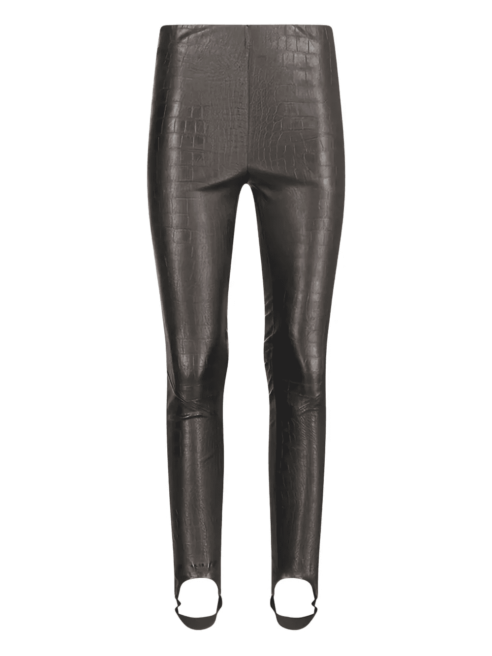 crocodile-effect split-hem leggings - Image 1