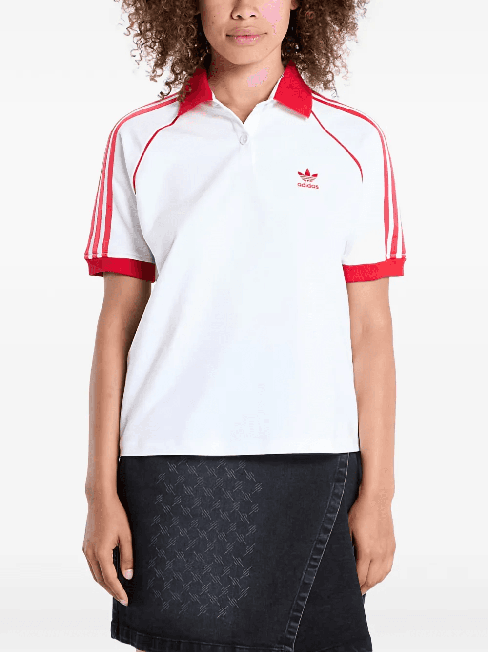 Adicolor 3-Stripes short-sleeve polo top - Image 1