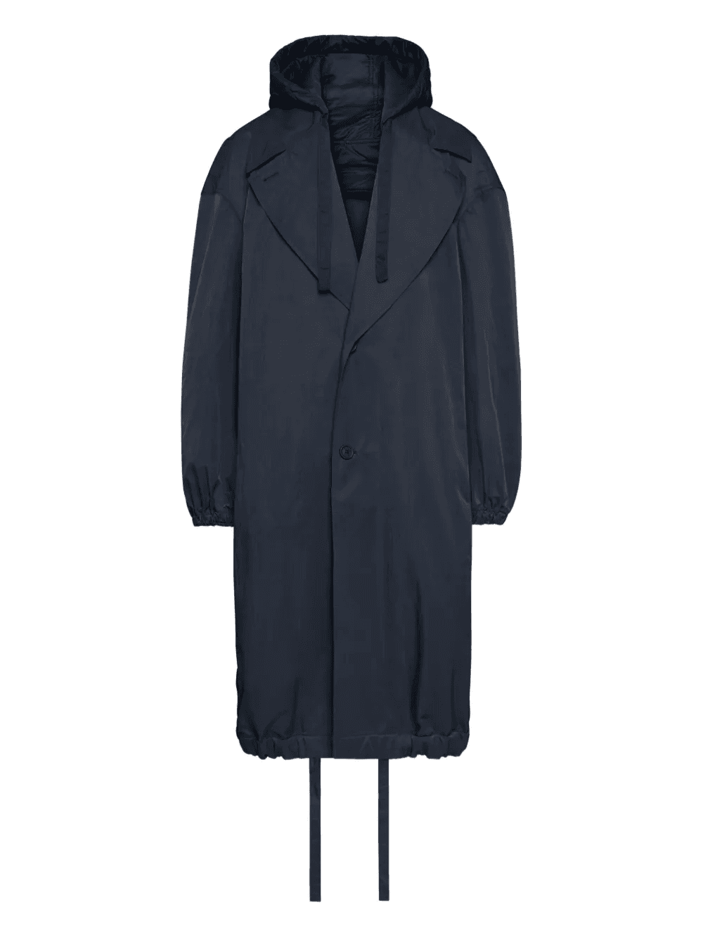 drawstring-hood windbreaker coat - Image 1