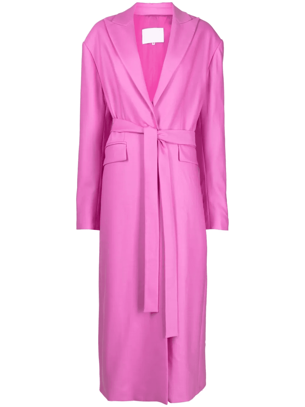 peak-lapels tied trench coat - Image 1