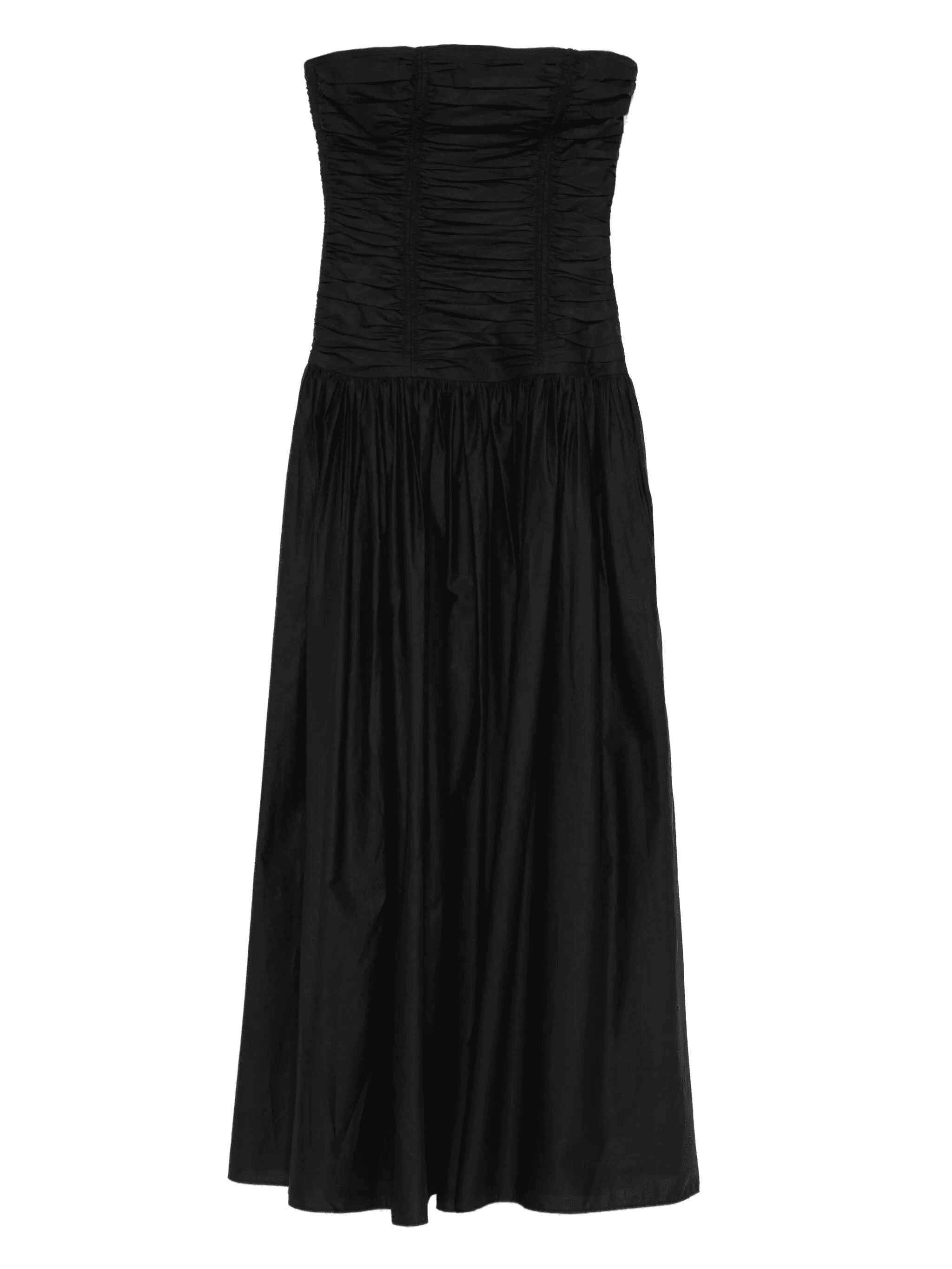 drop-waist strapless midi dress - Image 1