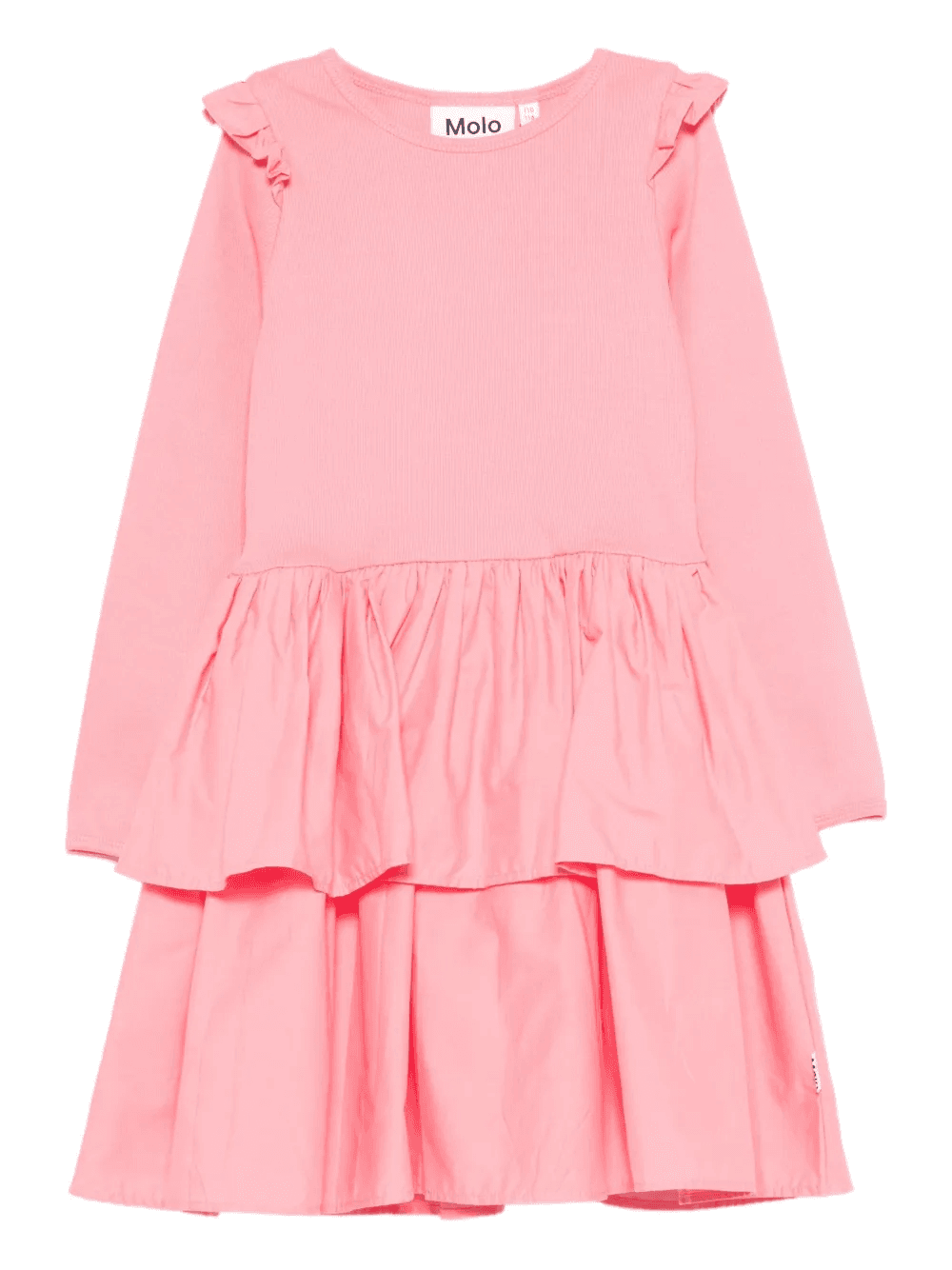 ruffled long-sleeve dress - Image 1