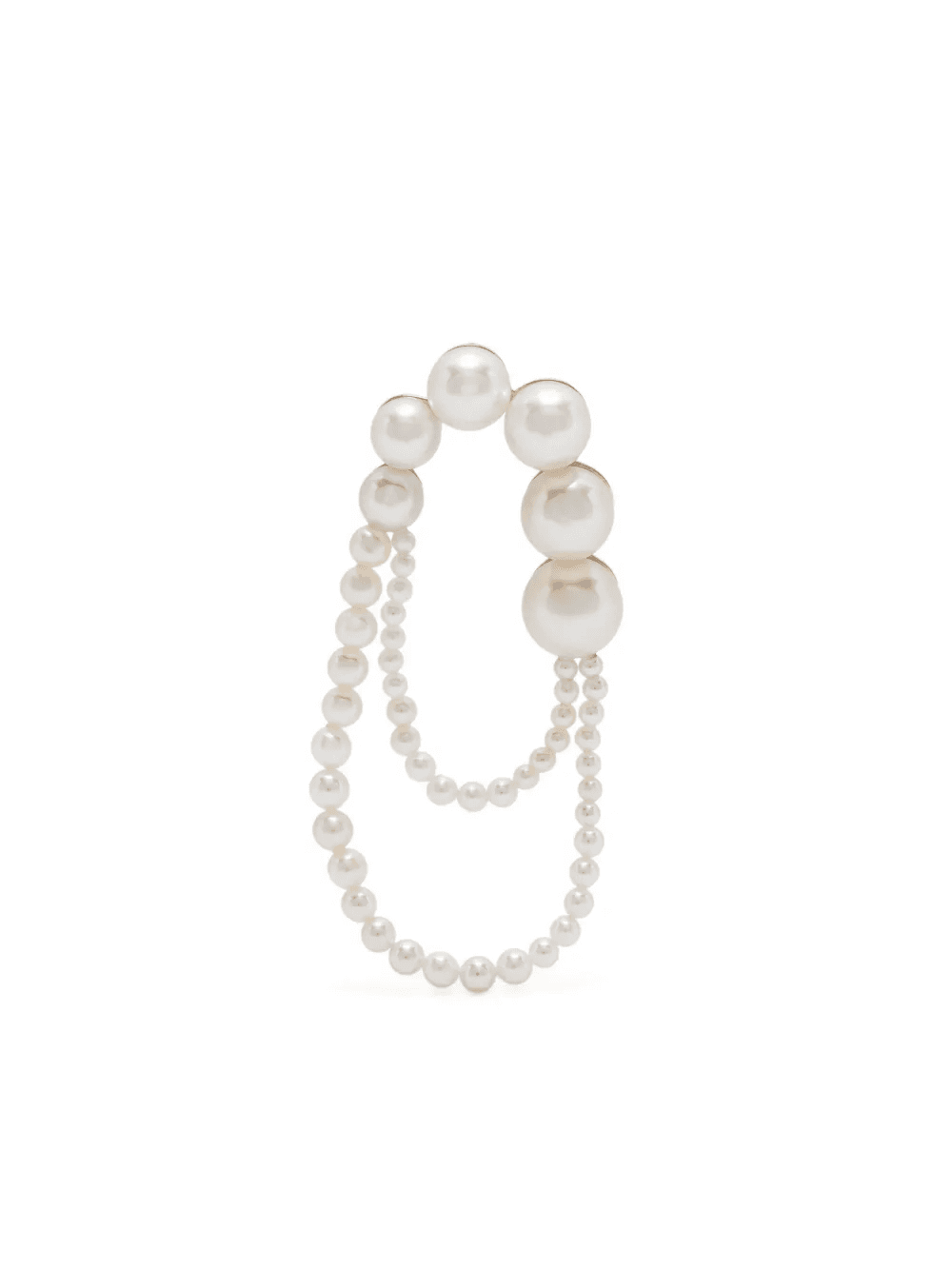 14kt recycled yellow gold Embrassée de Perle single earring - Image 1