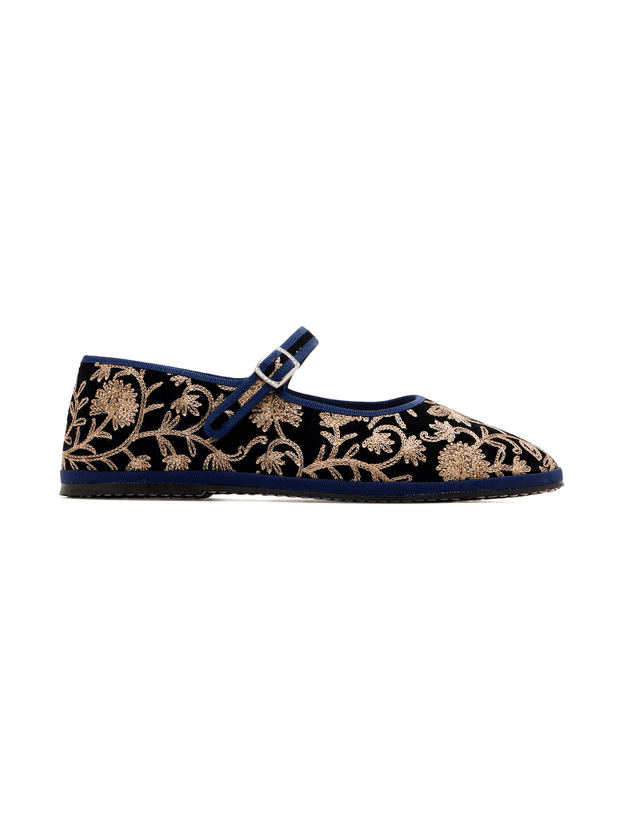 floral-embroidered ballerinas - Image 1
