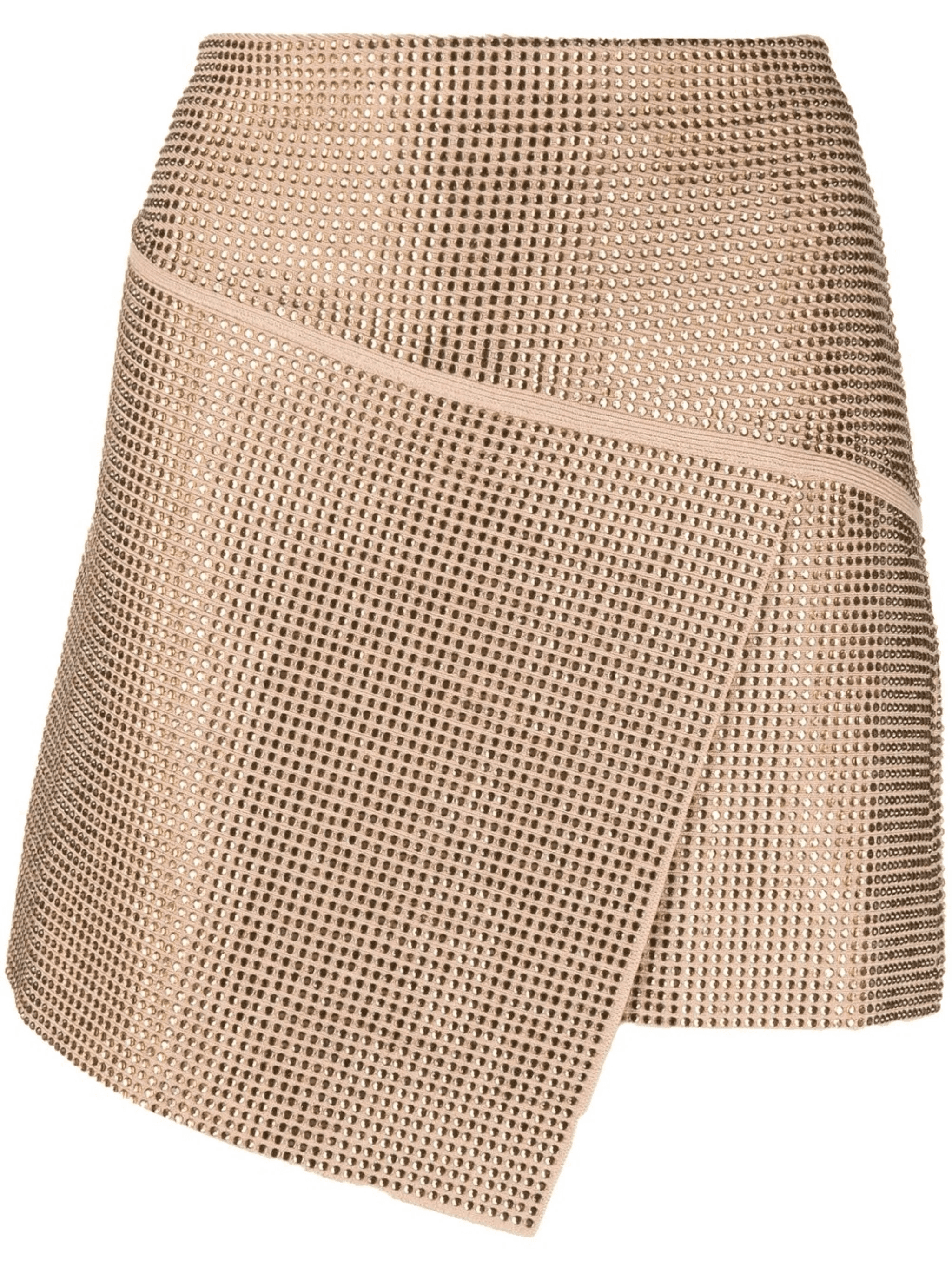crystal-embellished asymmetric wrap skirt - Image 1