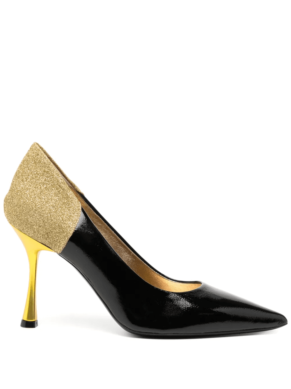 Alena Black/Gold High Heel Pumps 65mm - Image 1