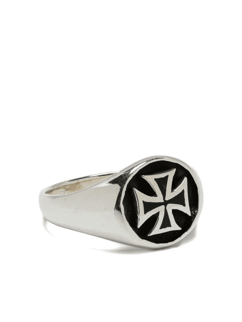cross-motif sterling silver ring - Image 1