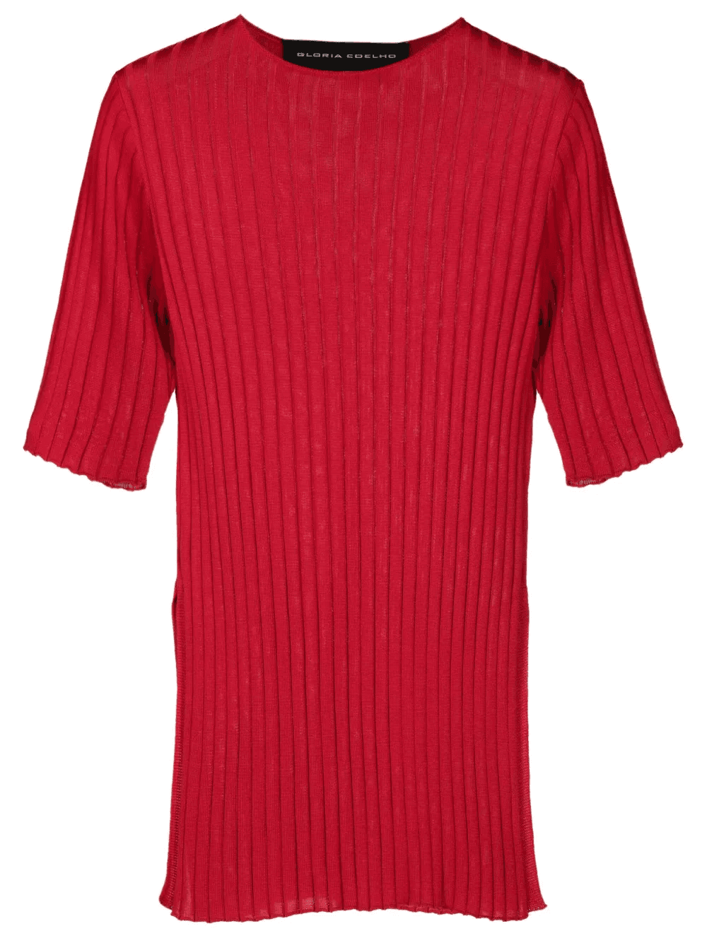 side-slits ribbed T-shirt - Image 1