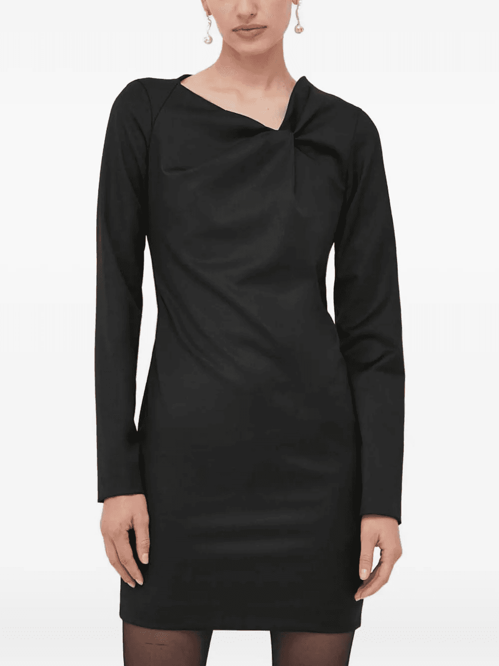 knot long-sleeve mini dress - Image 1