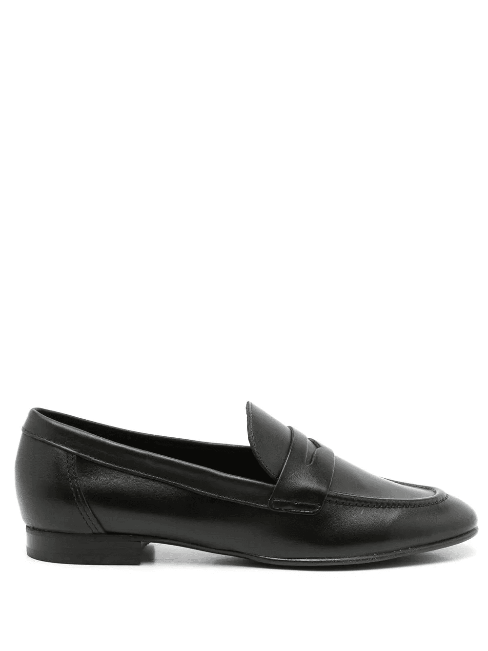 almond toe leather loafers - Image 1