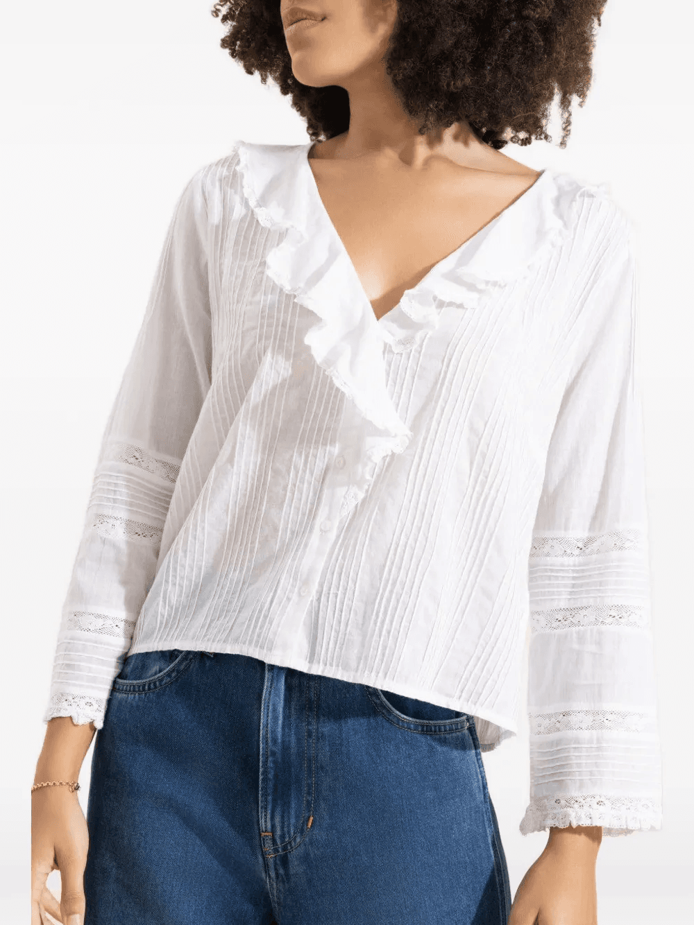 Huguette ruffled lace shirt - Image 1