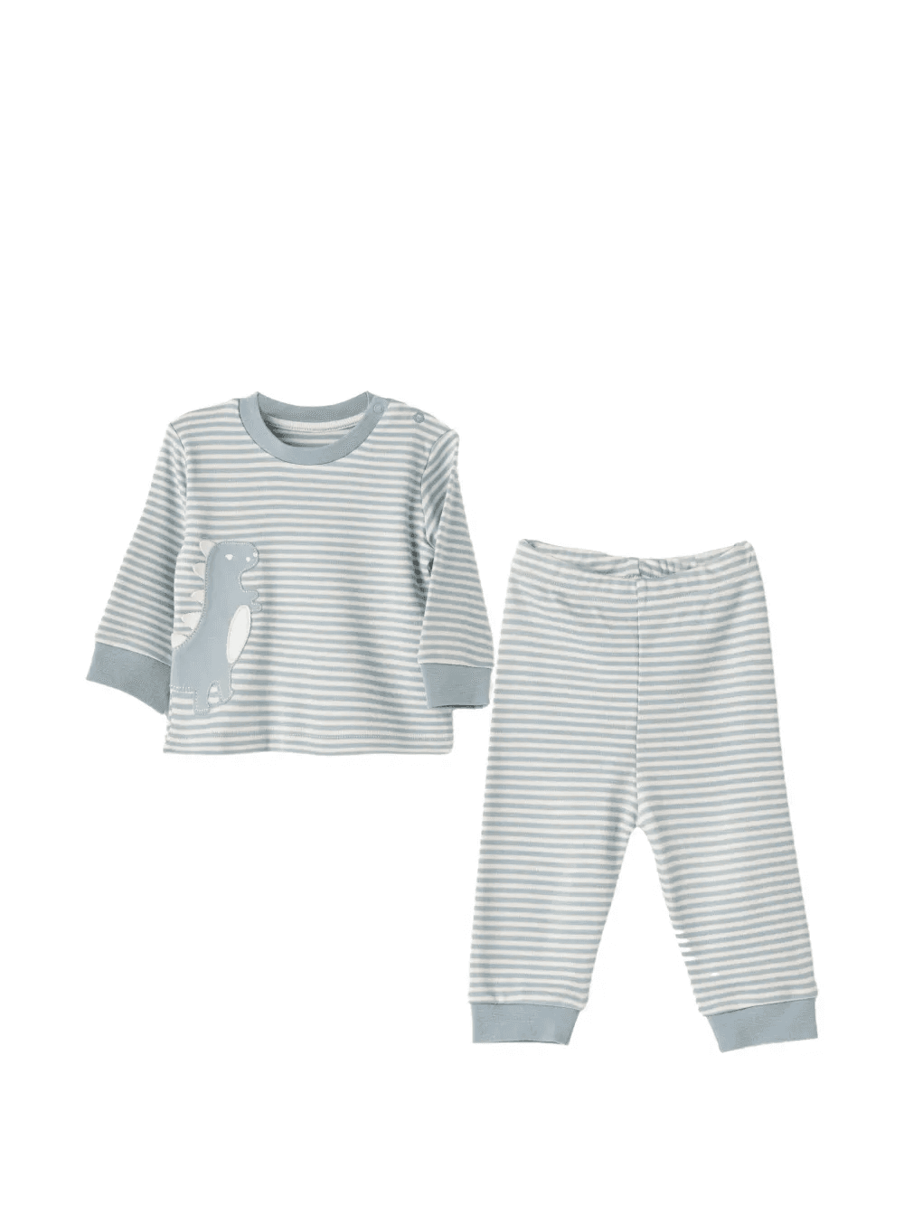 dinosaur-patch striped pyjamas - Image 1