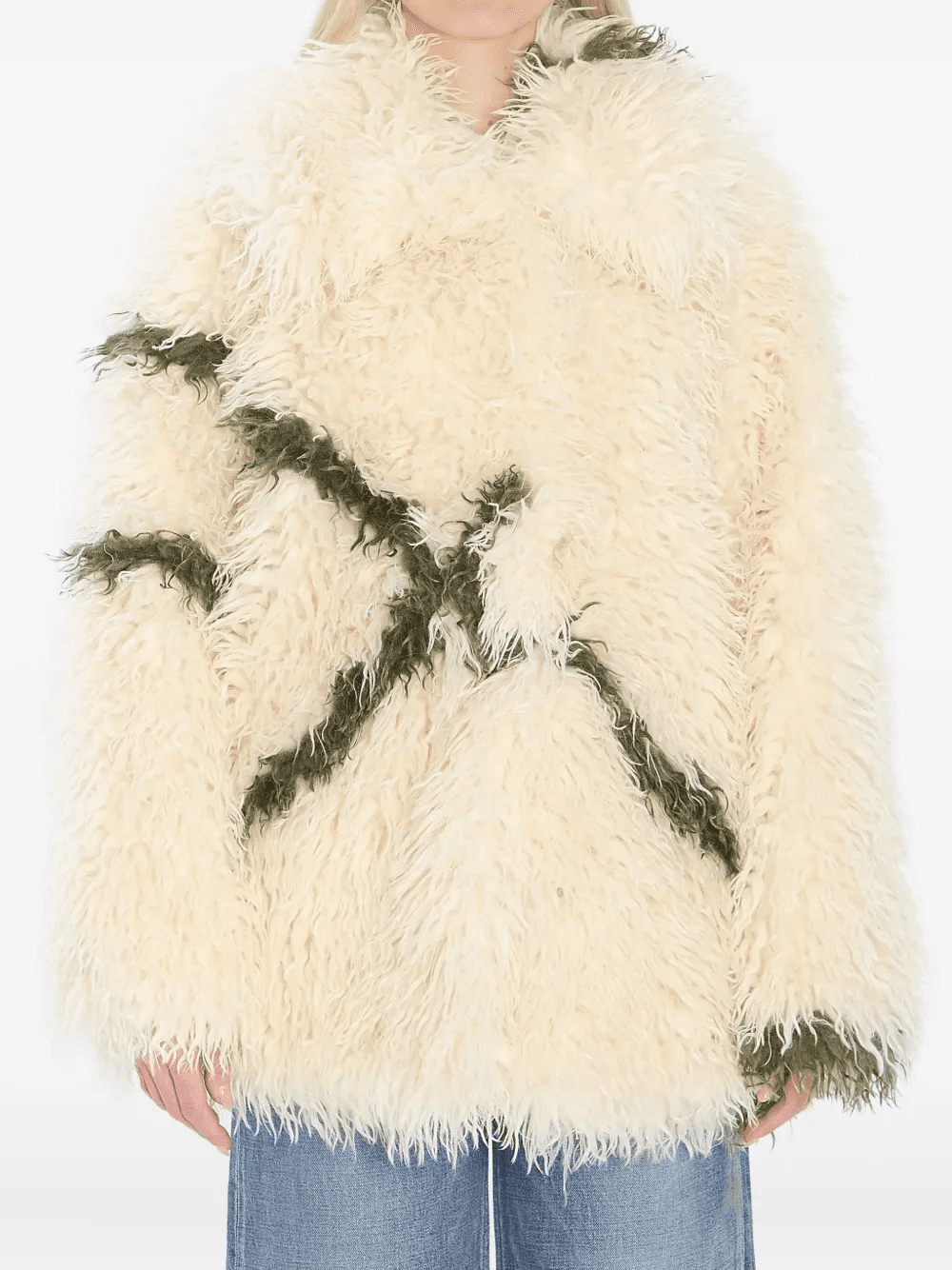 Cocoon fur-effect coat - Image 1