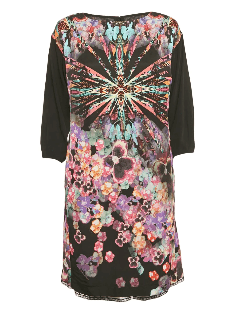 crepe print dress - Image 1