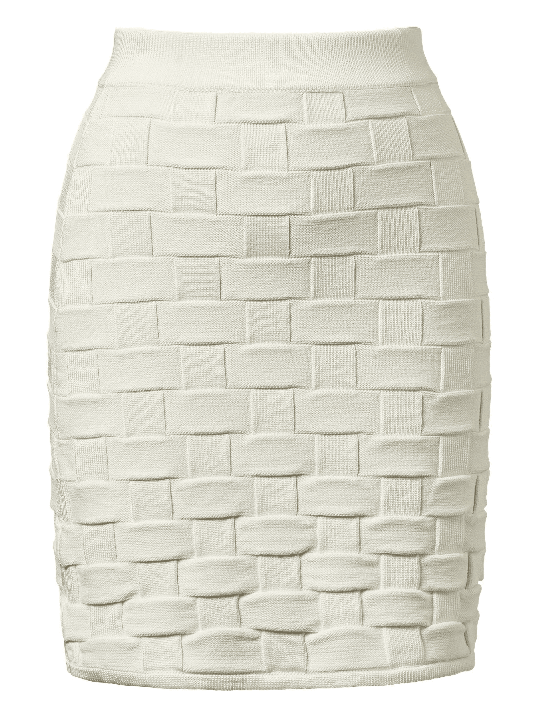 Ash knitted brick-pattern mini skirt - Image 1